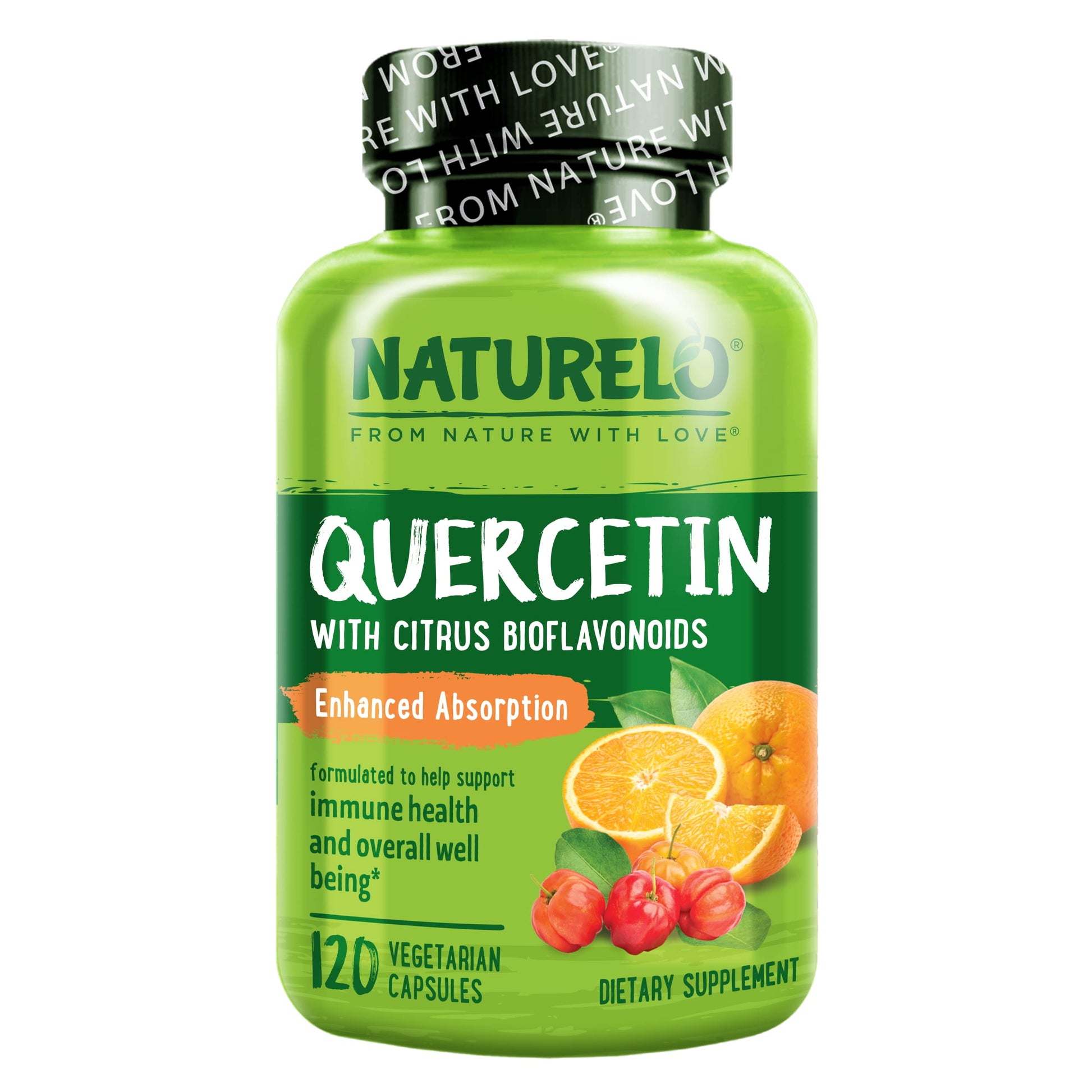 NATURELO Quercetin Citrus Bioflavonoid Complex with Enhanced Absorption Capsules, 120 Count