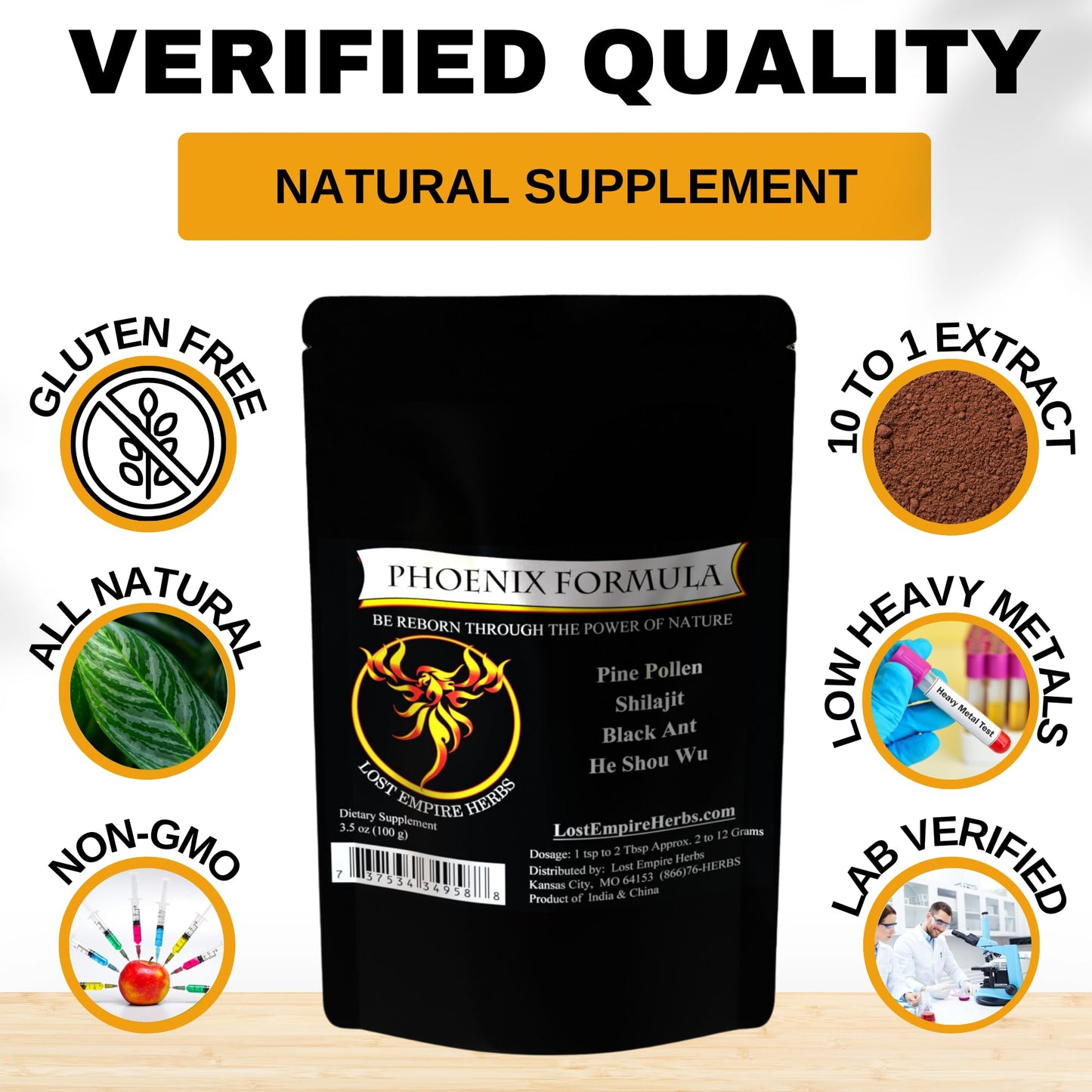 Lost Empire Herbs Phoenix Rejuvenation Formula Powder 3.5 Ounce