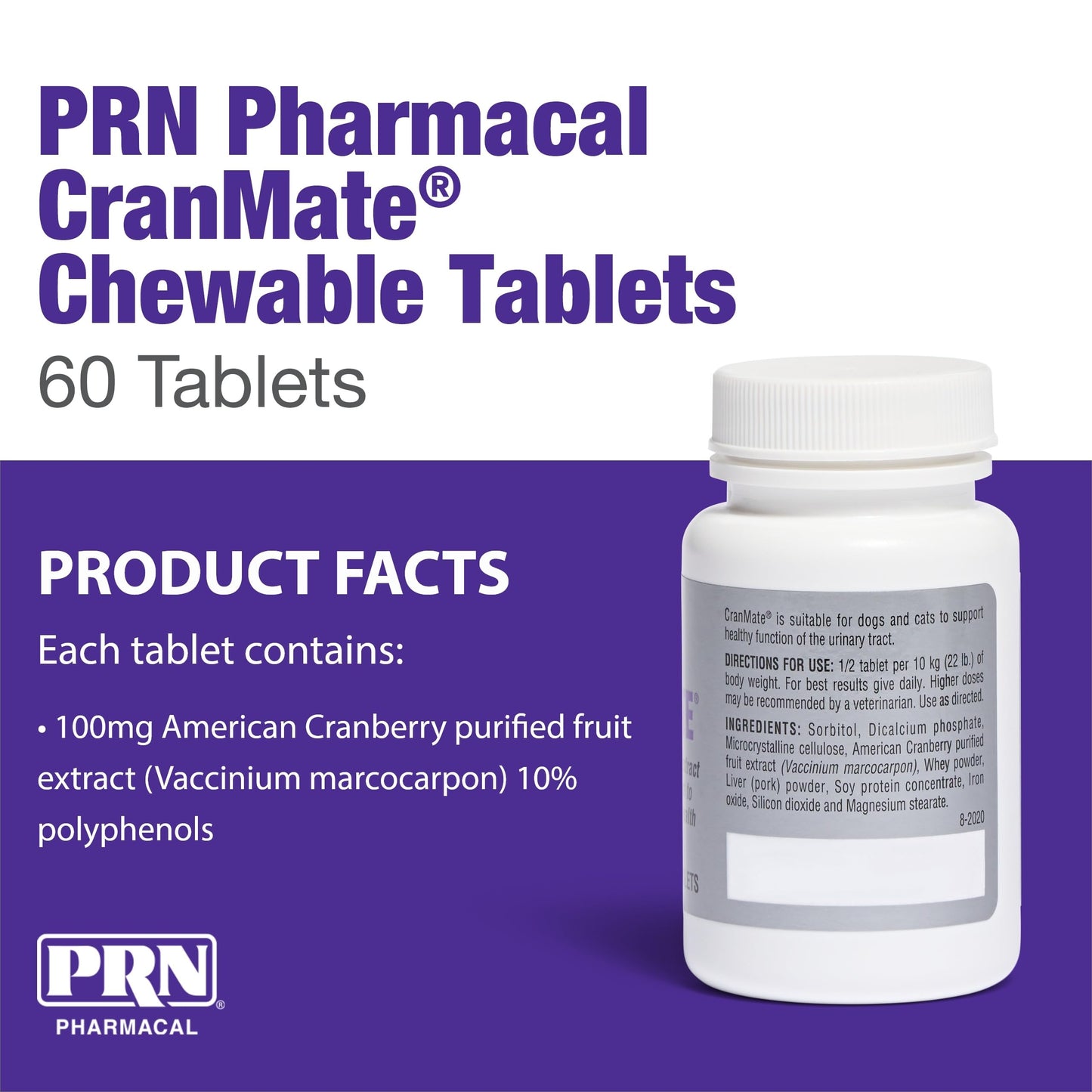 PRN CranMate Cranberry Supplement 180 Tablets