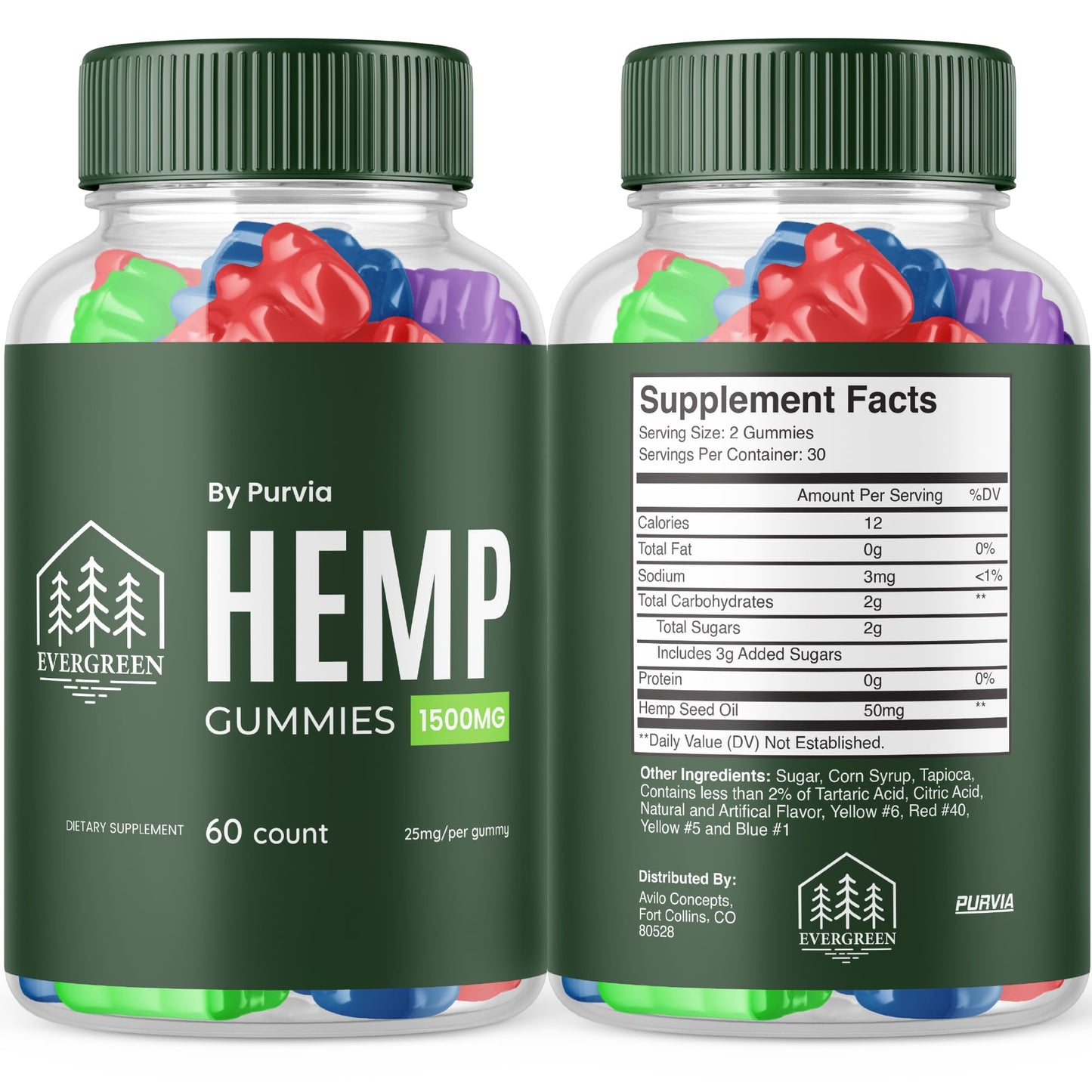 Purvia Evergreen Gummies, 120 Gummies