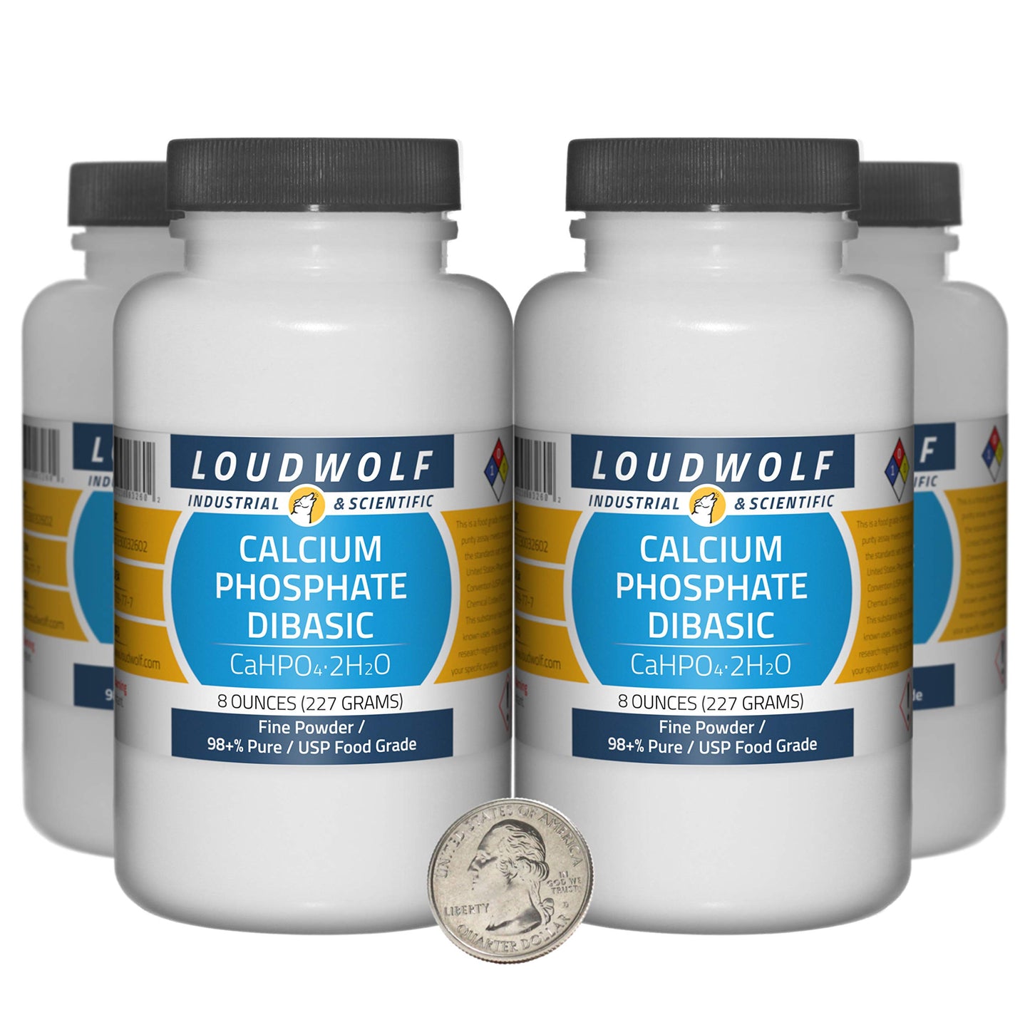 Loudwolf Calcium Phosphate Dibasic Powder, 32 oz, USP Food Grade