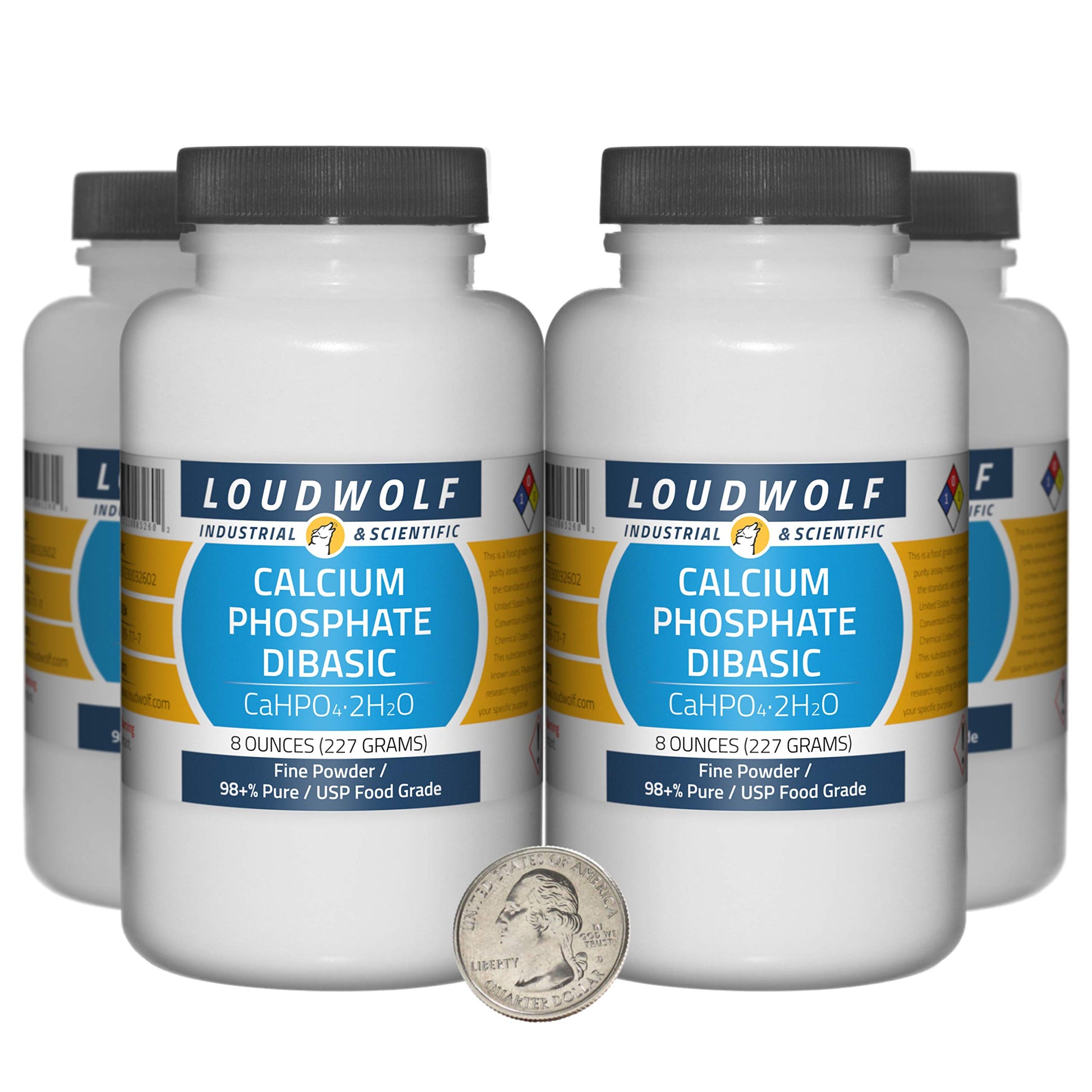 Loudwolf Calcium Phosphate Dibasic Powder, 32 oz, USP Food Grade