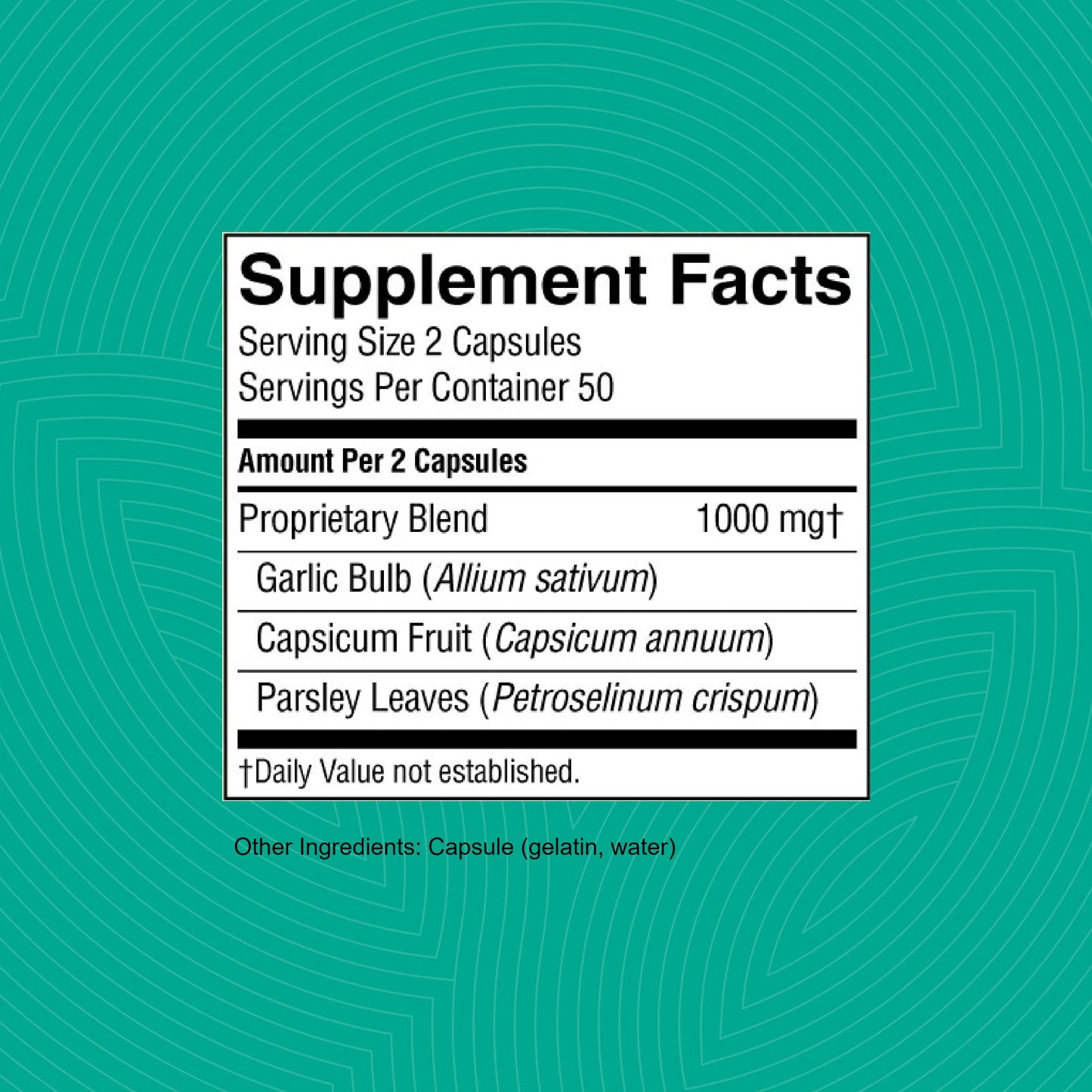 Nature's Sunshine Capsicum & Garlic with Parsley Capsules, 100 Count