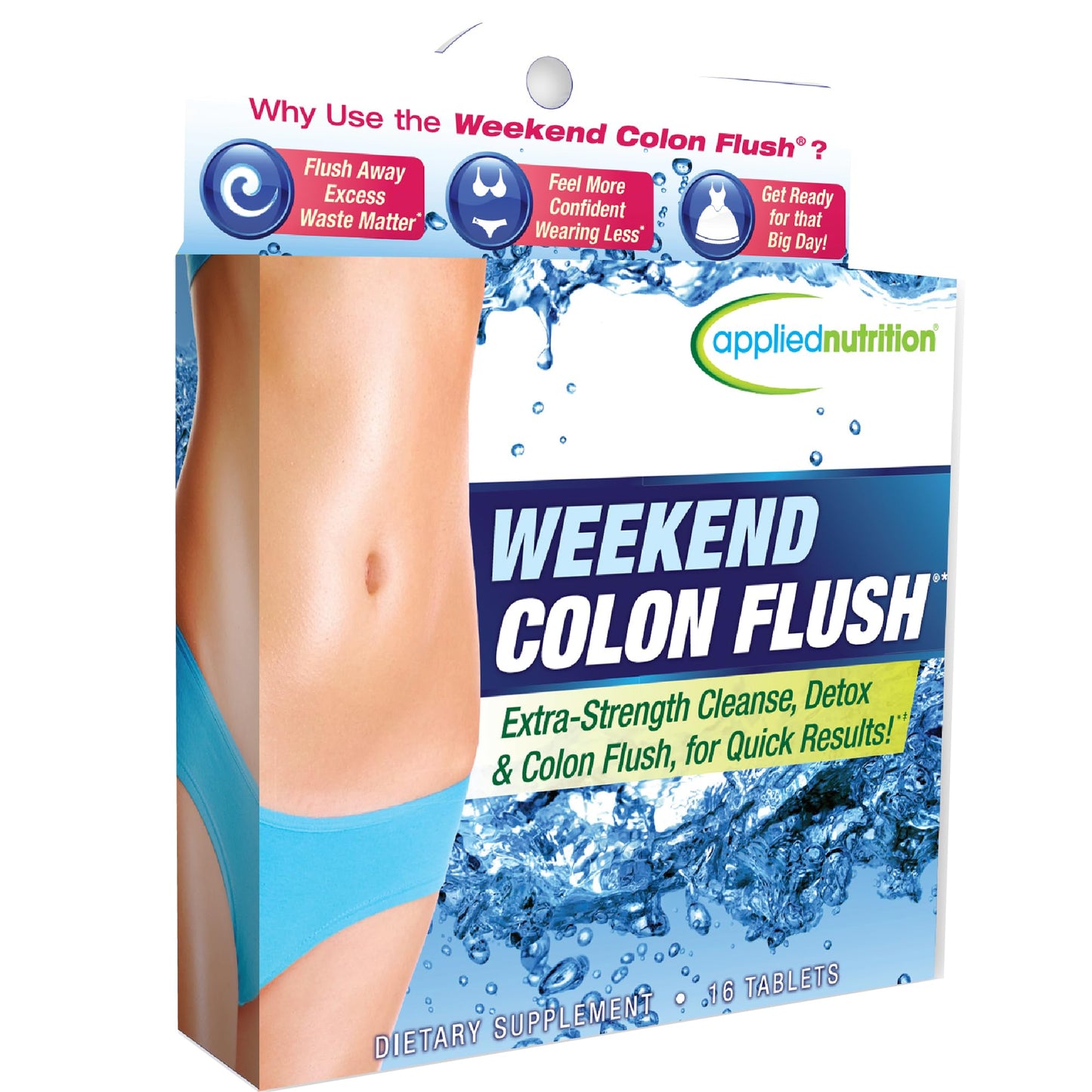 Applied Nutrition Weekend Colon Flush Tablets 16 Count