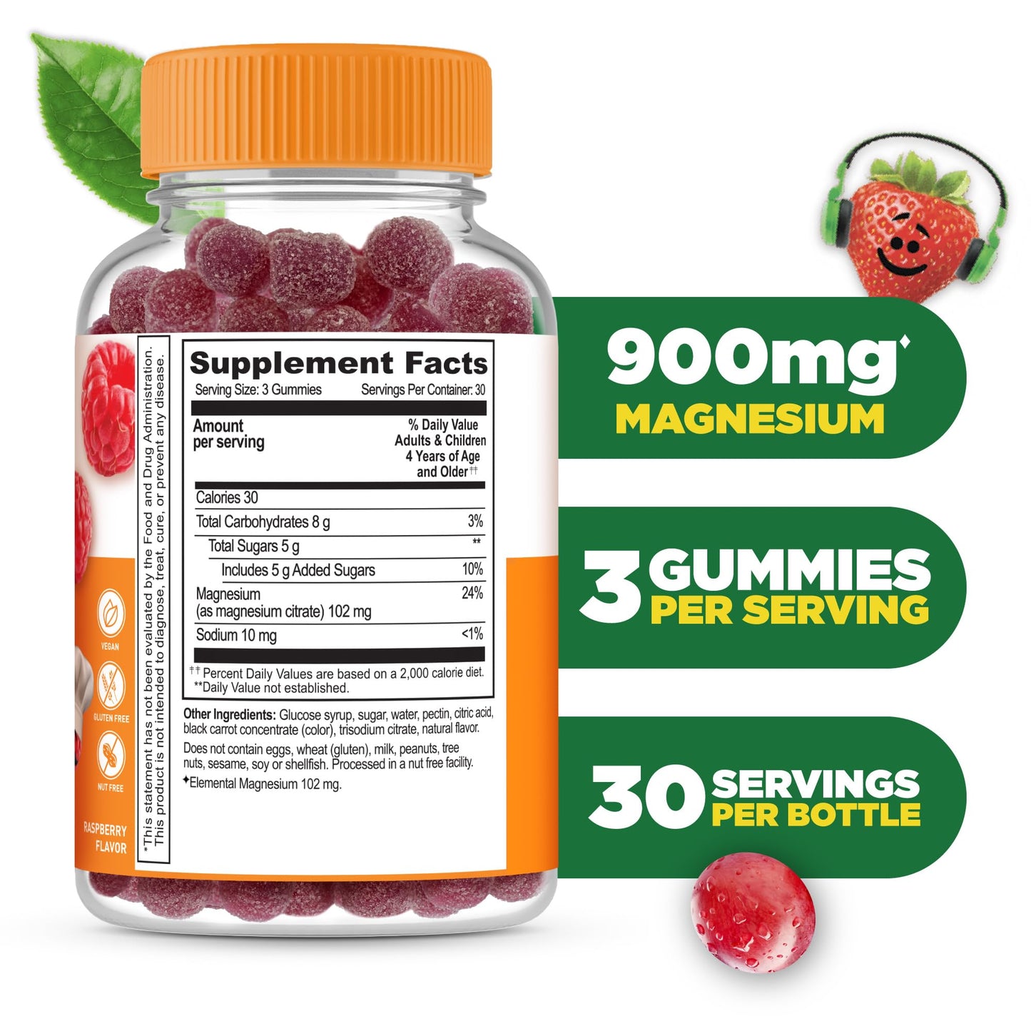 Lifeable Magnesium Gummies for Kids 90 Gummies