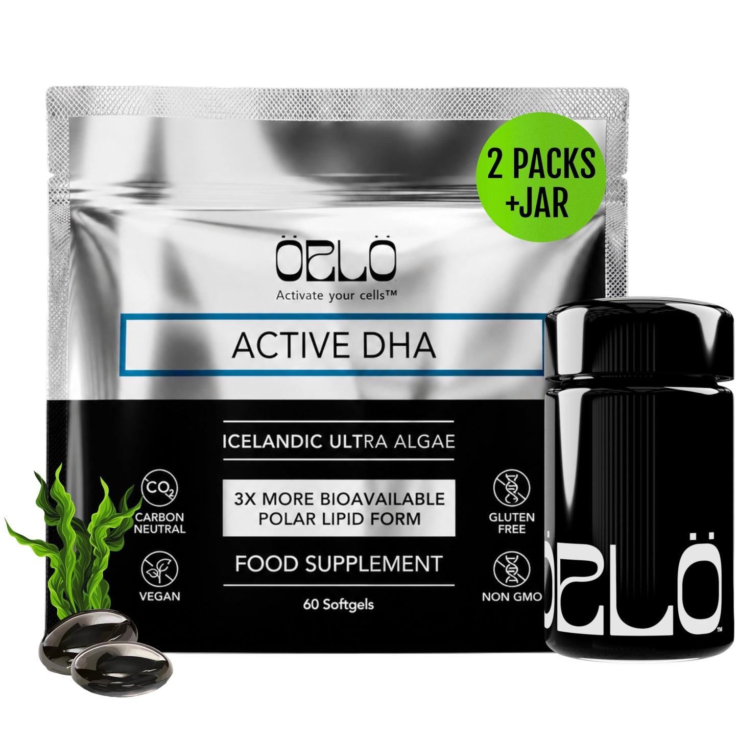 Orlo DHA Supplement 1000mg Softgels, 120 Count