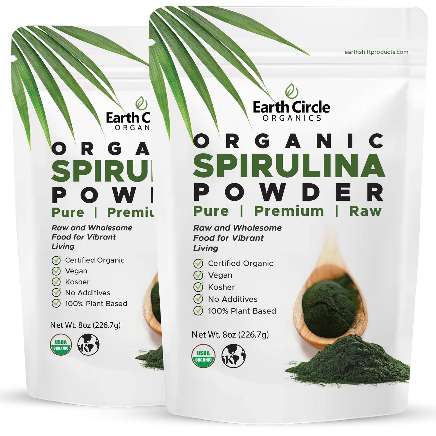 Earth Circle Organics Spirulina Powder 16 oz
