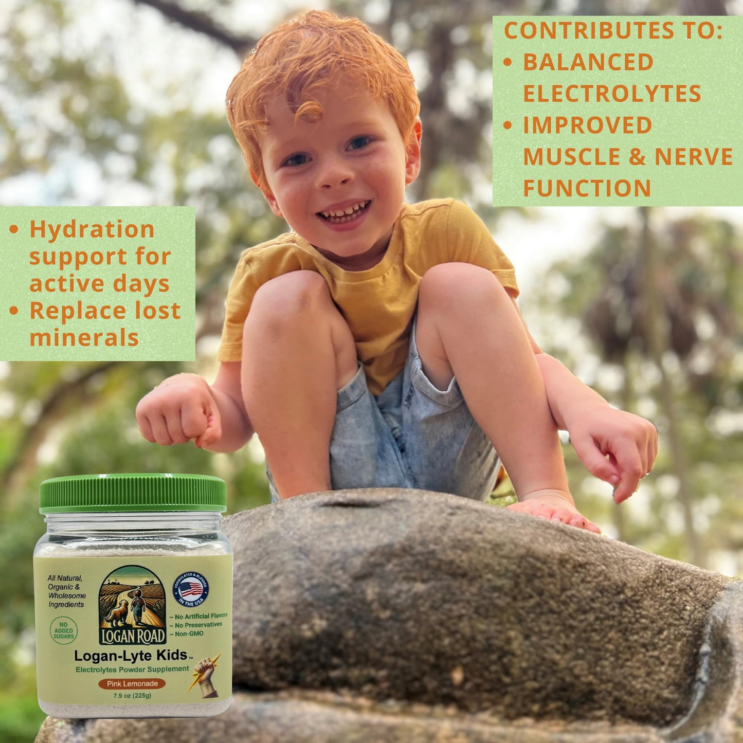 Logan Road Logan-Lyte Kids Electrolytes Powder 7.9 oz