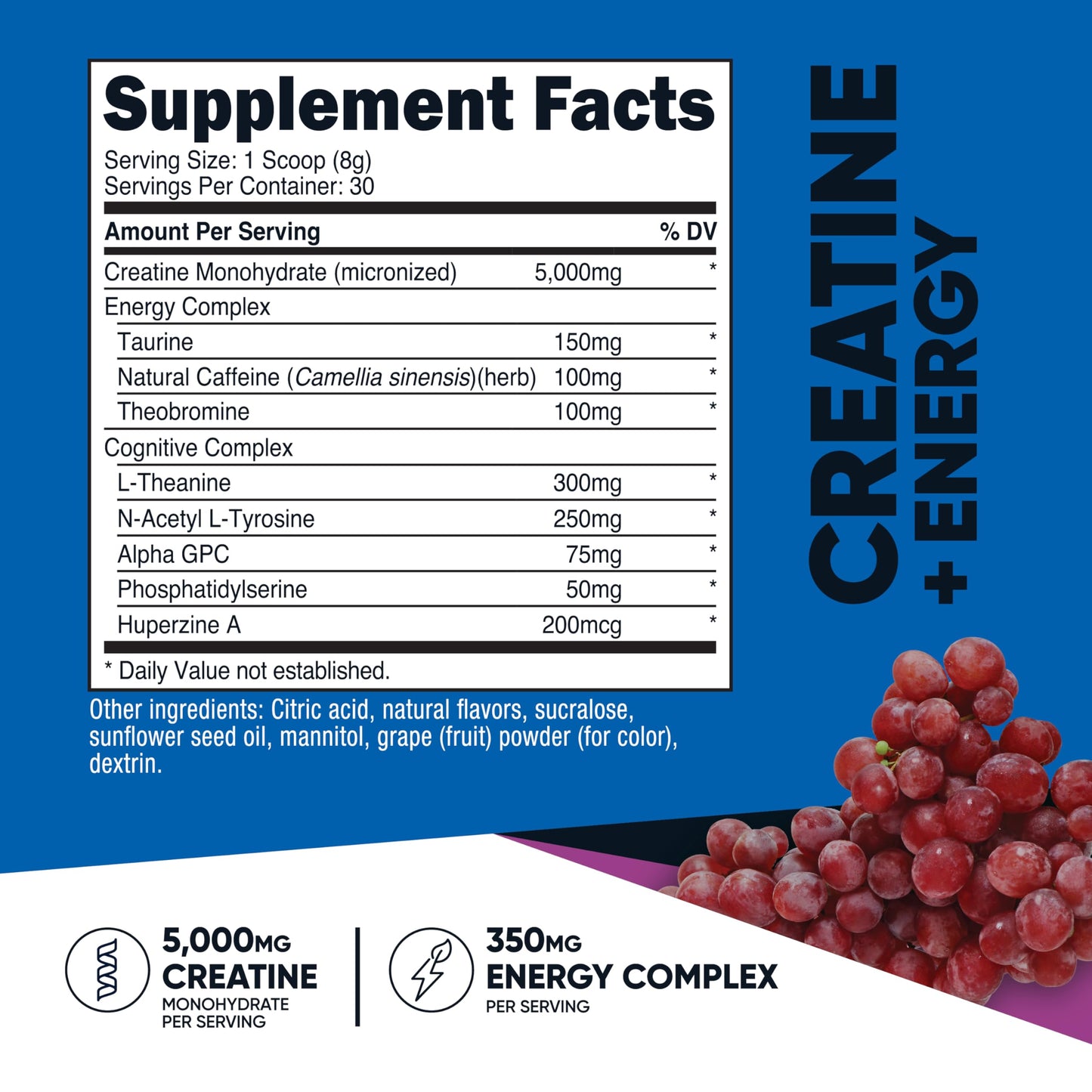 Nutricost Creatine + Energy Powder 9 Ounce