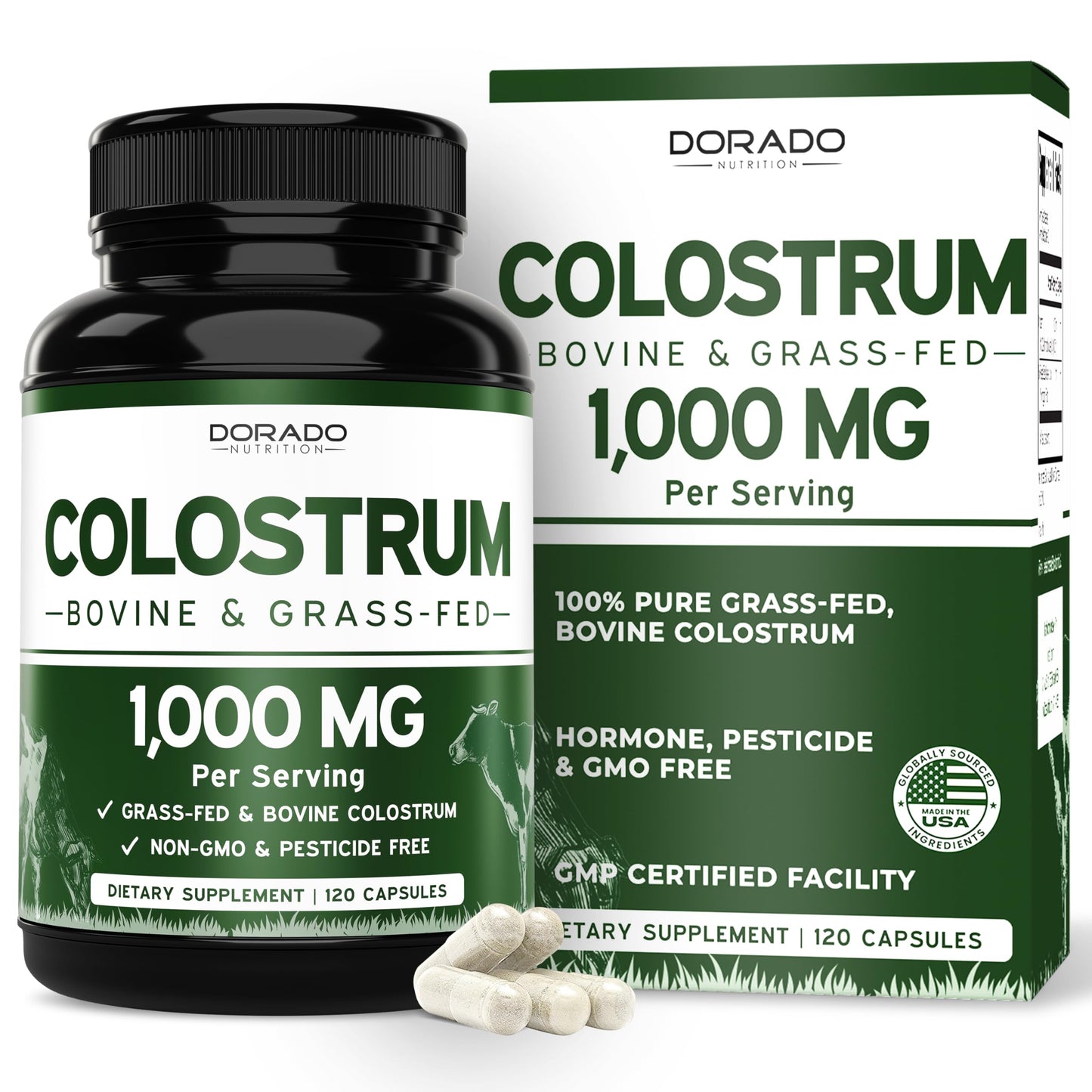 DORADO NUTRITION Colostrum Supplement Capsules 120 Count