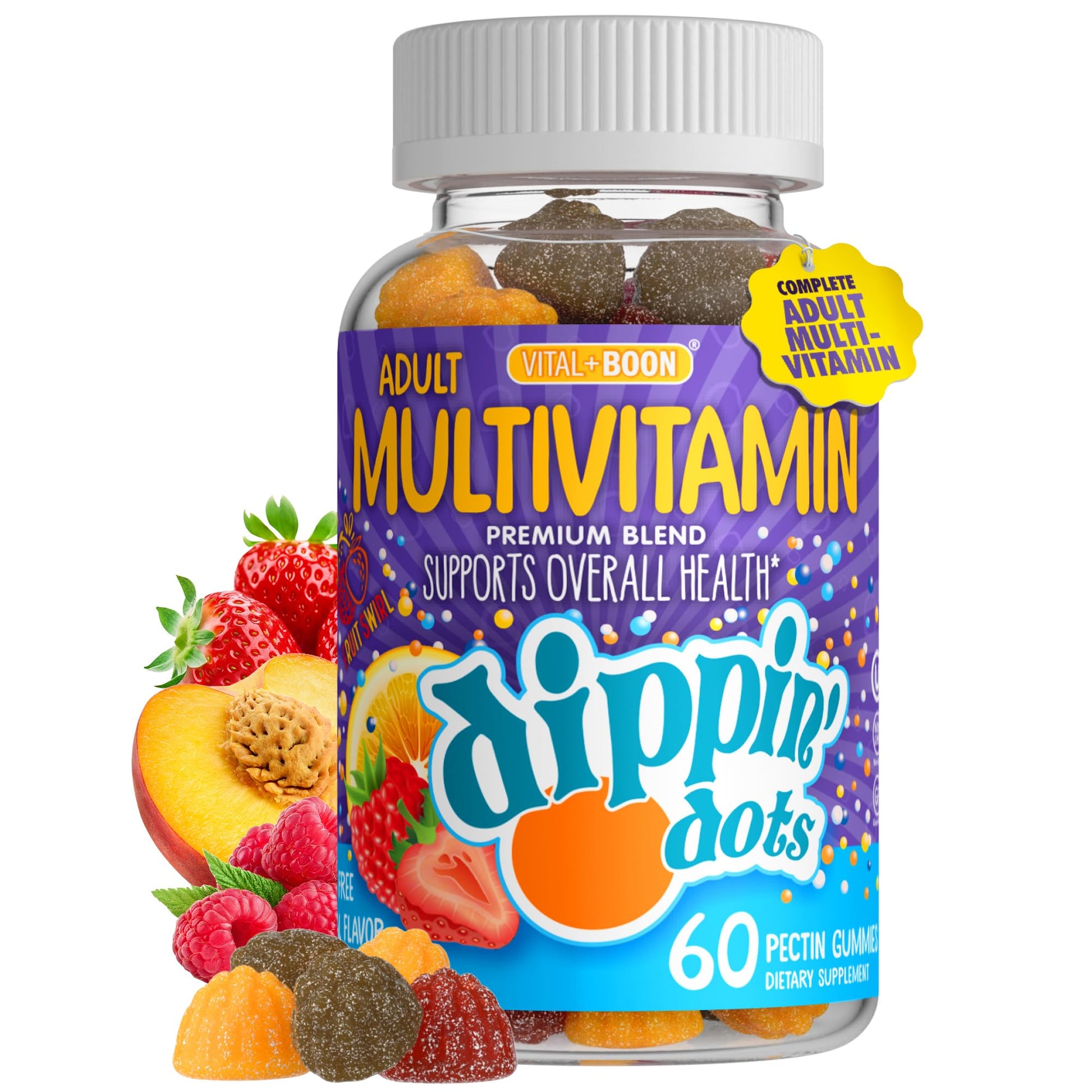 Vital+Boon Dippin' Dots Multivitamin Gummies for Adults, 60 Count