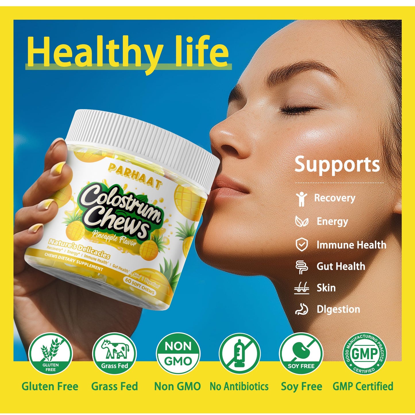 Parhaat Bovine Colostrum Soft Chews 60