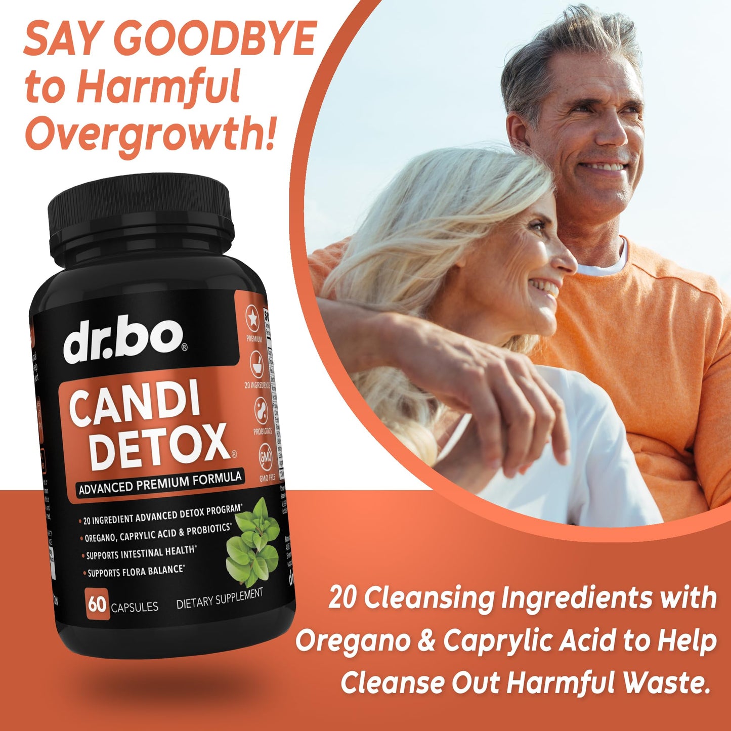 DR. BO Candida Cleanse Detox Capsules 60 Count