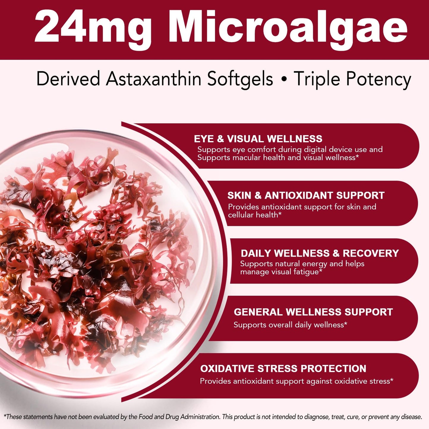 Radance Gobrnier Astaxanthin Supplements 24mg Softgels 120 Count