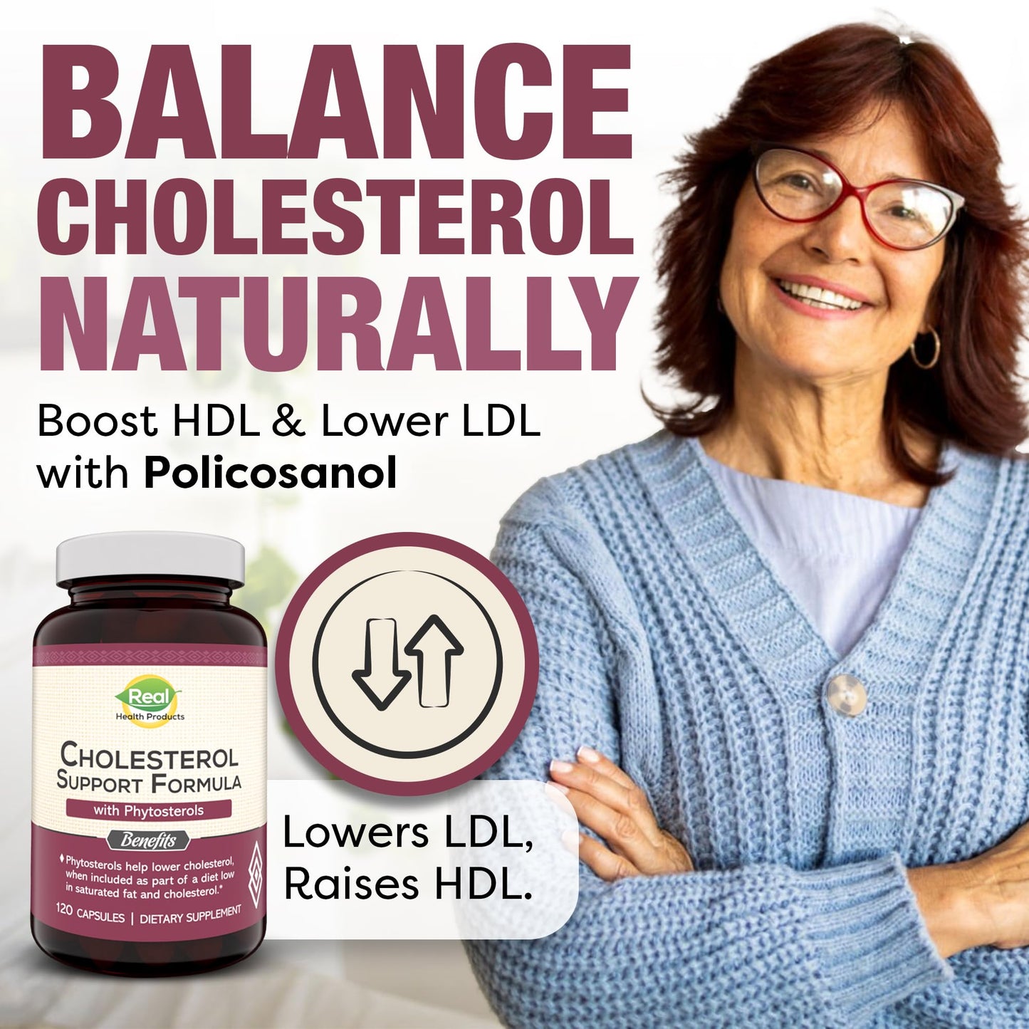 RHP Advanced Cholesterol Health Complex with Plant Sterols Capsules, 120 Count