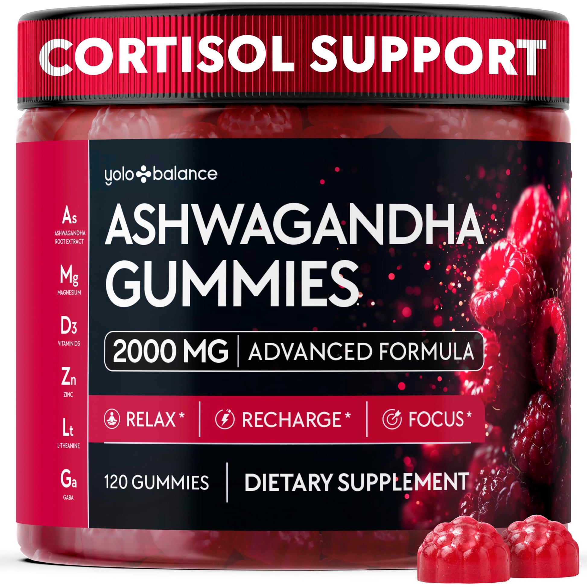 YOLOBALANCE Ashwagandha Gummies 120 Count