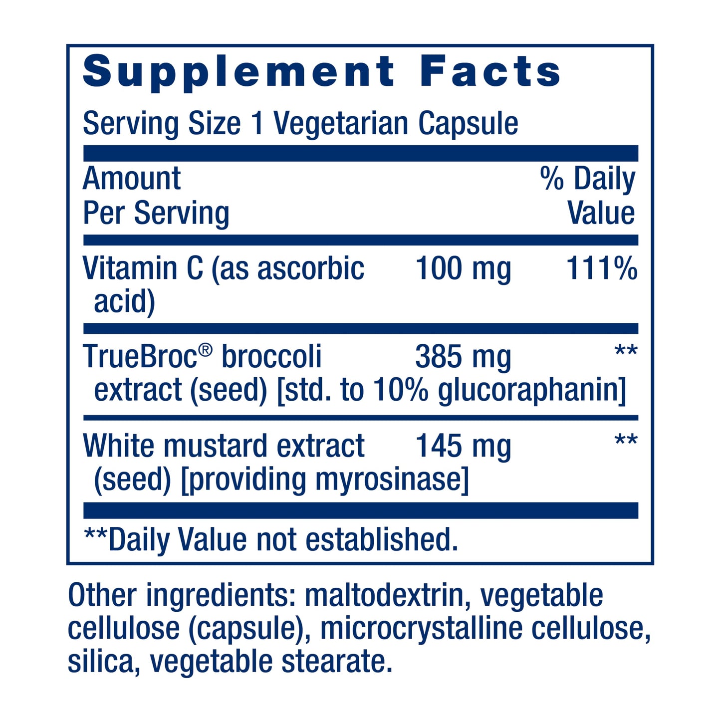 Life Extension Optimized Broccoli with Myrosinase, Liver and Detox Supplement 30 Capsules