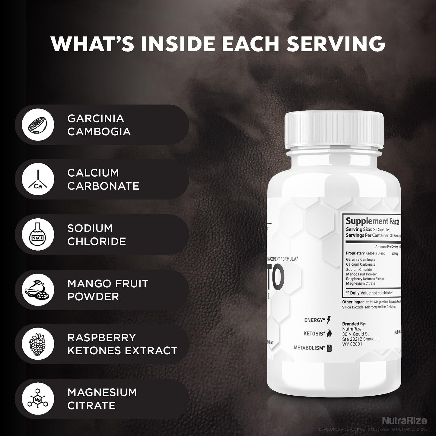 NutraRize Keto Charge Capsules, 180 Capsules