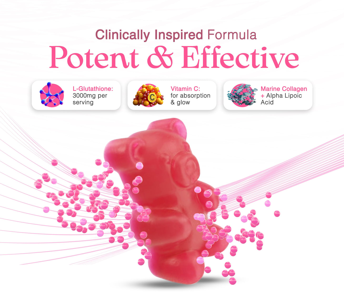 FITNESS LOVE Glutathione Gummies 60 Count