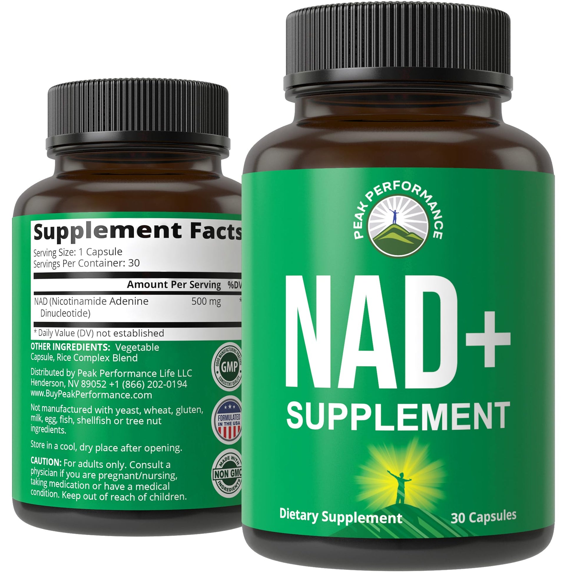 Peak Performance Ultra High Purity NAD Capsule, 30 Count