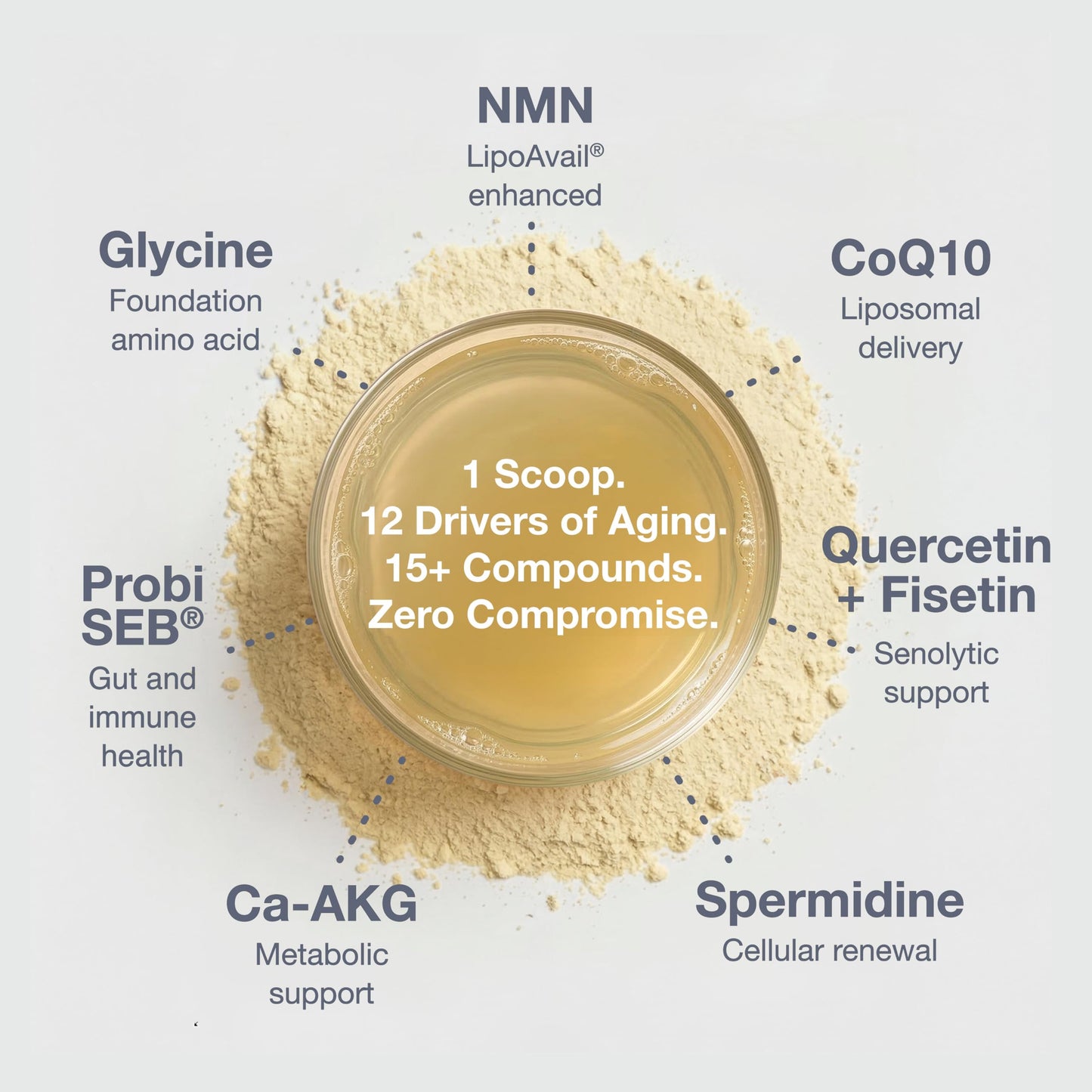 Toniiq QOVA NMN Longevity Mix Supplement Powder 9 oz