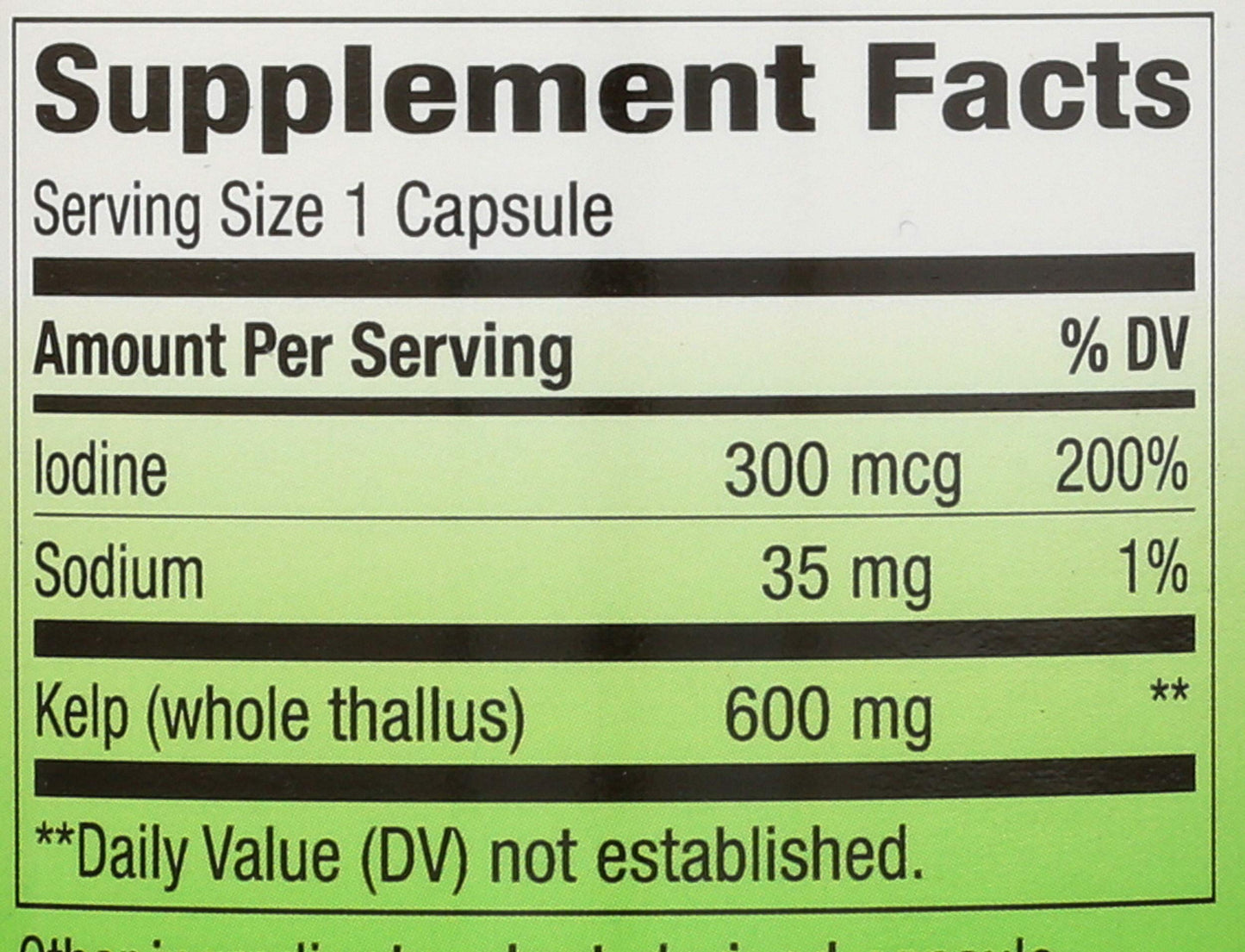 Nature's Way Kelp Capsule 180 Count