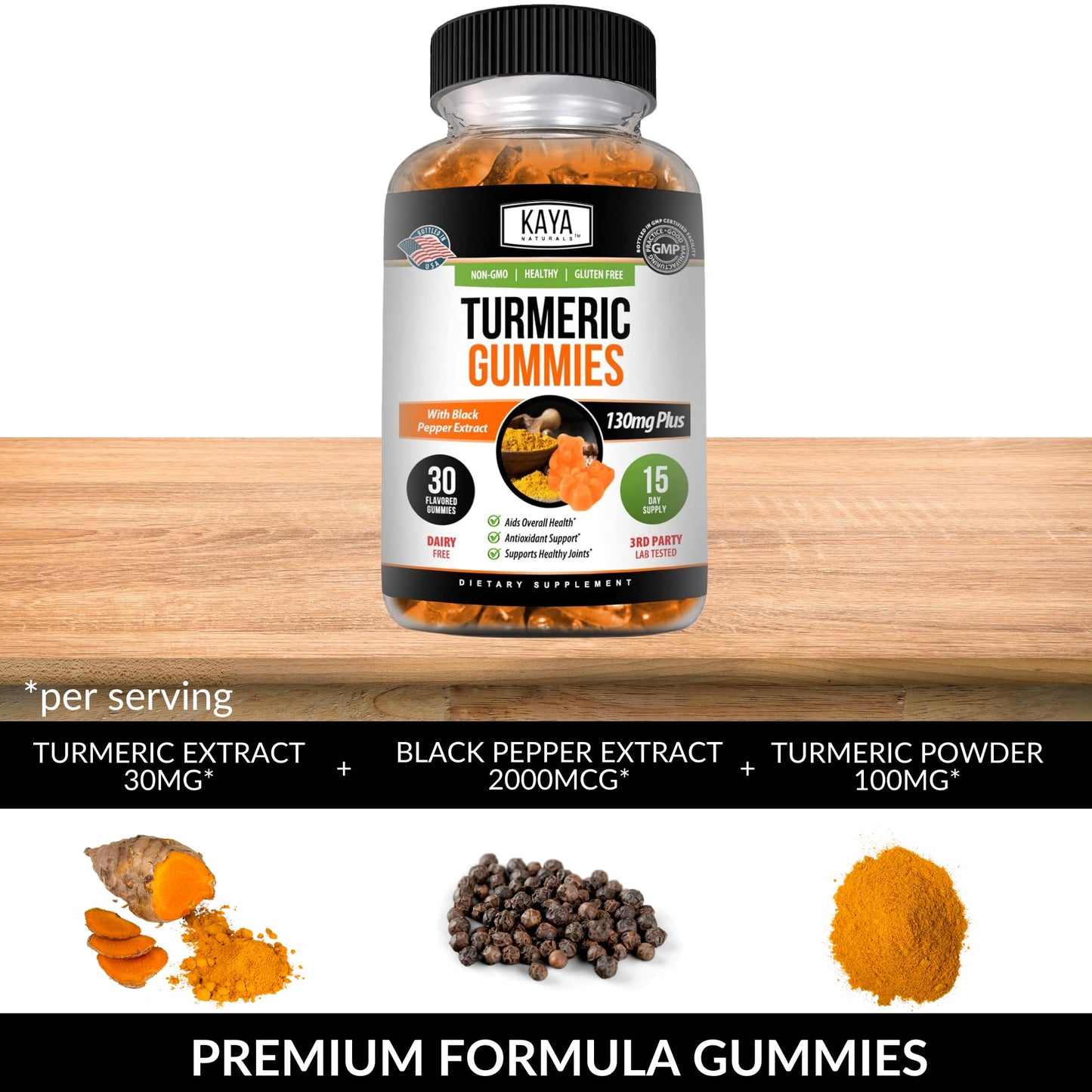 Kaya Naturals Turmeric Curcumin Capsule 30 Count