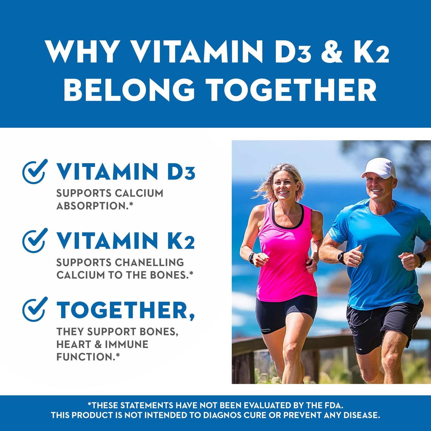 Vitaminerals Vitamin D3 + K Complex Capsule, 60 Veggie Capsules