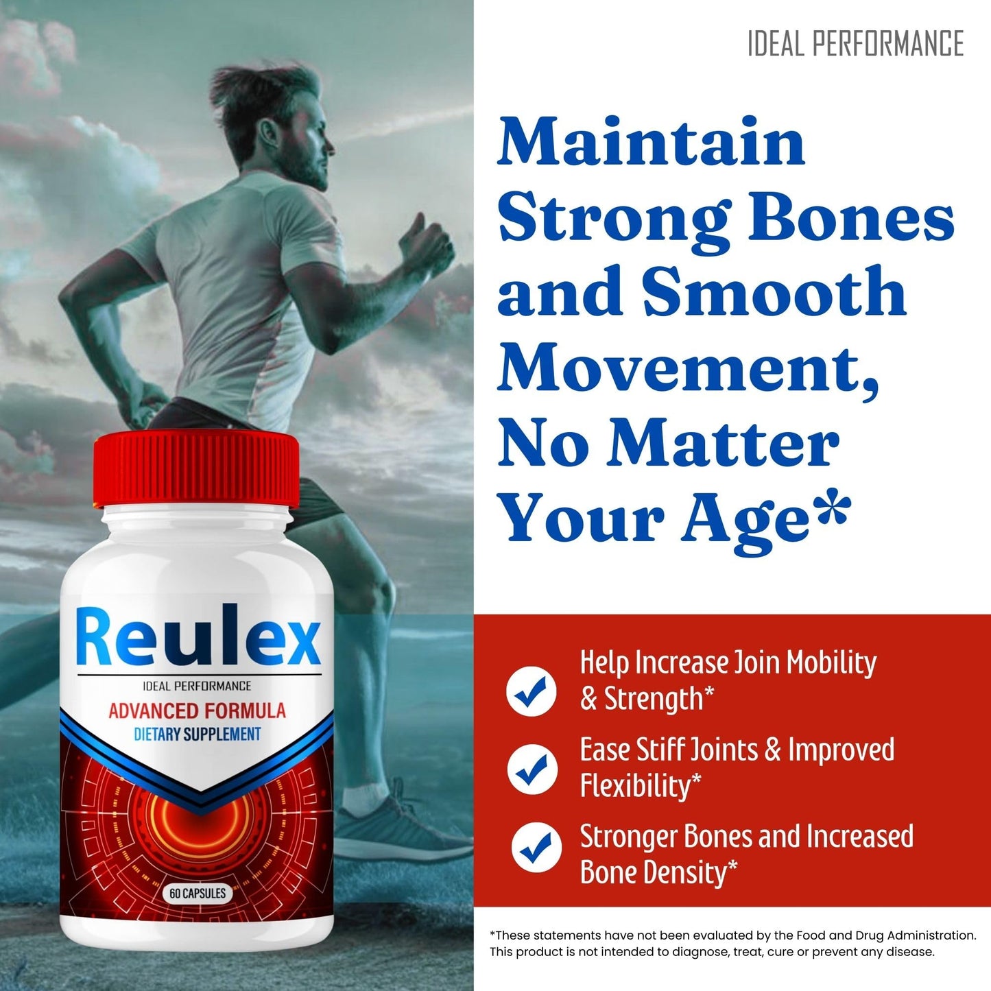 IDEAL PERFORMANCE Reulex Joint Supplement Capsules 180 Capsules