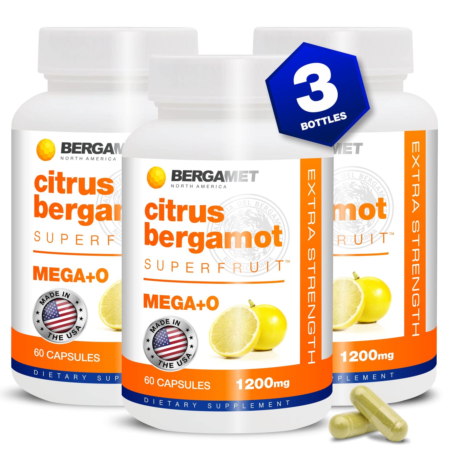 BergaMet Citrus Bergamot Supplement 170:1 Extract Capsule 180