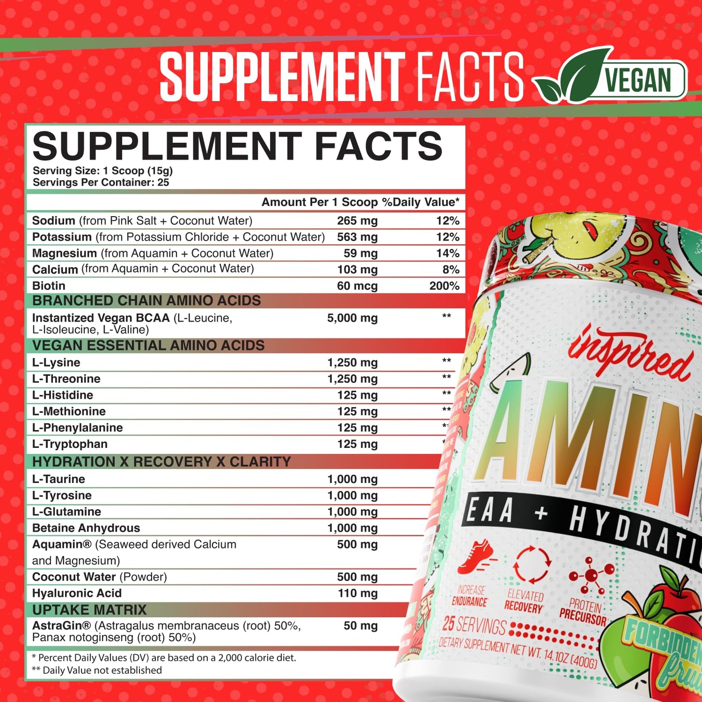 Inspired Nutraceuticals Amino Essential Amino Acids Powder 14.1 Ounce
