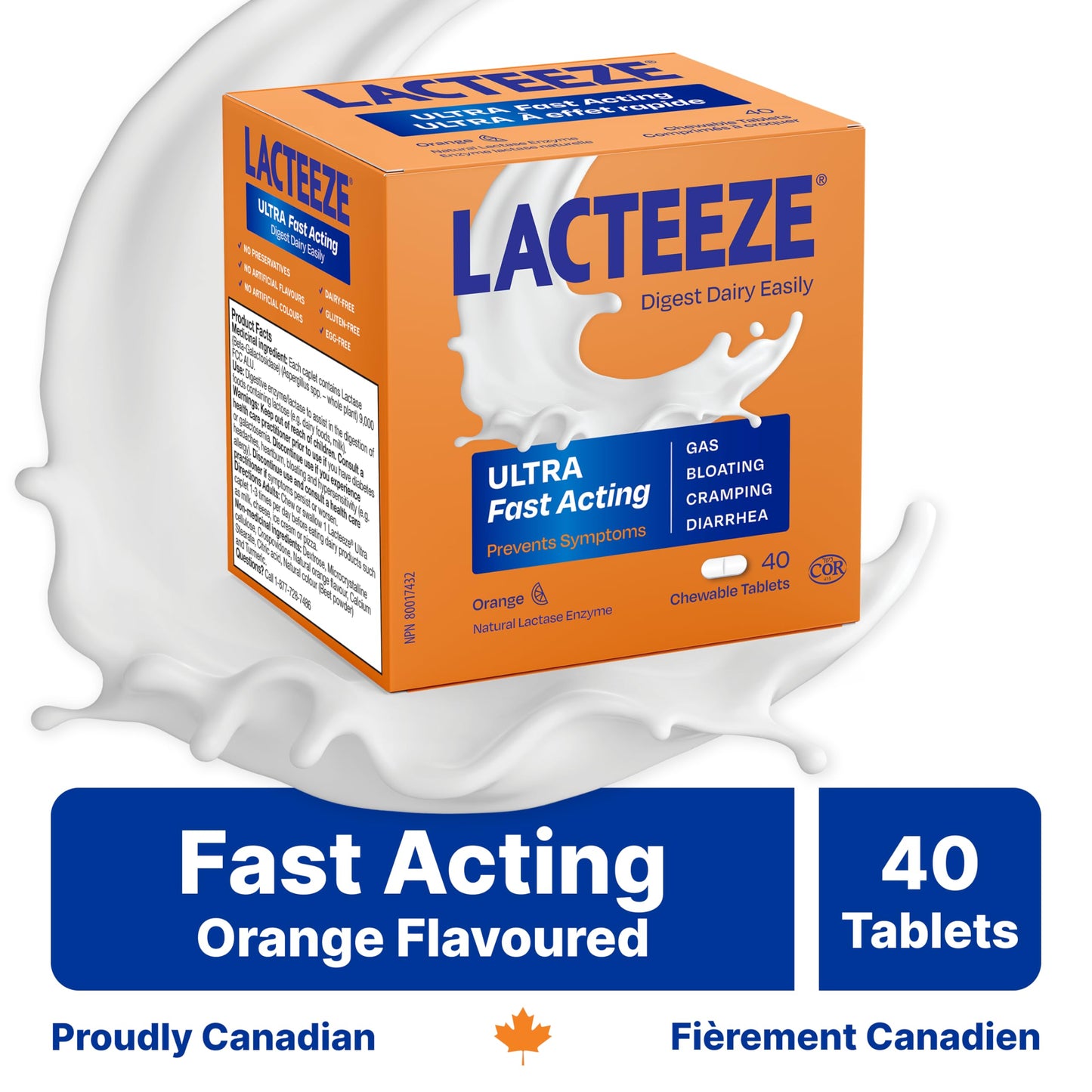 Lacteeze Ultra Digestive Enzyme Caplets 40 Count
