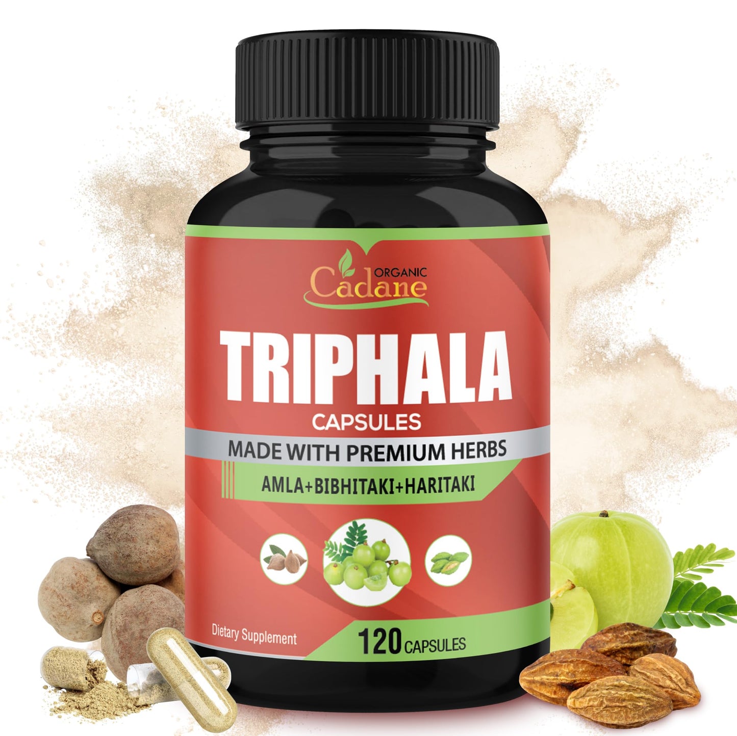 Organic Cadane Triphala 120 Capsules