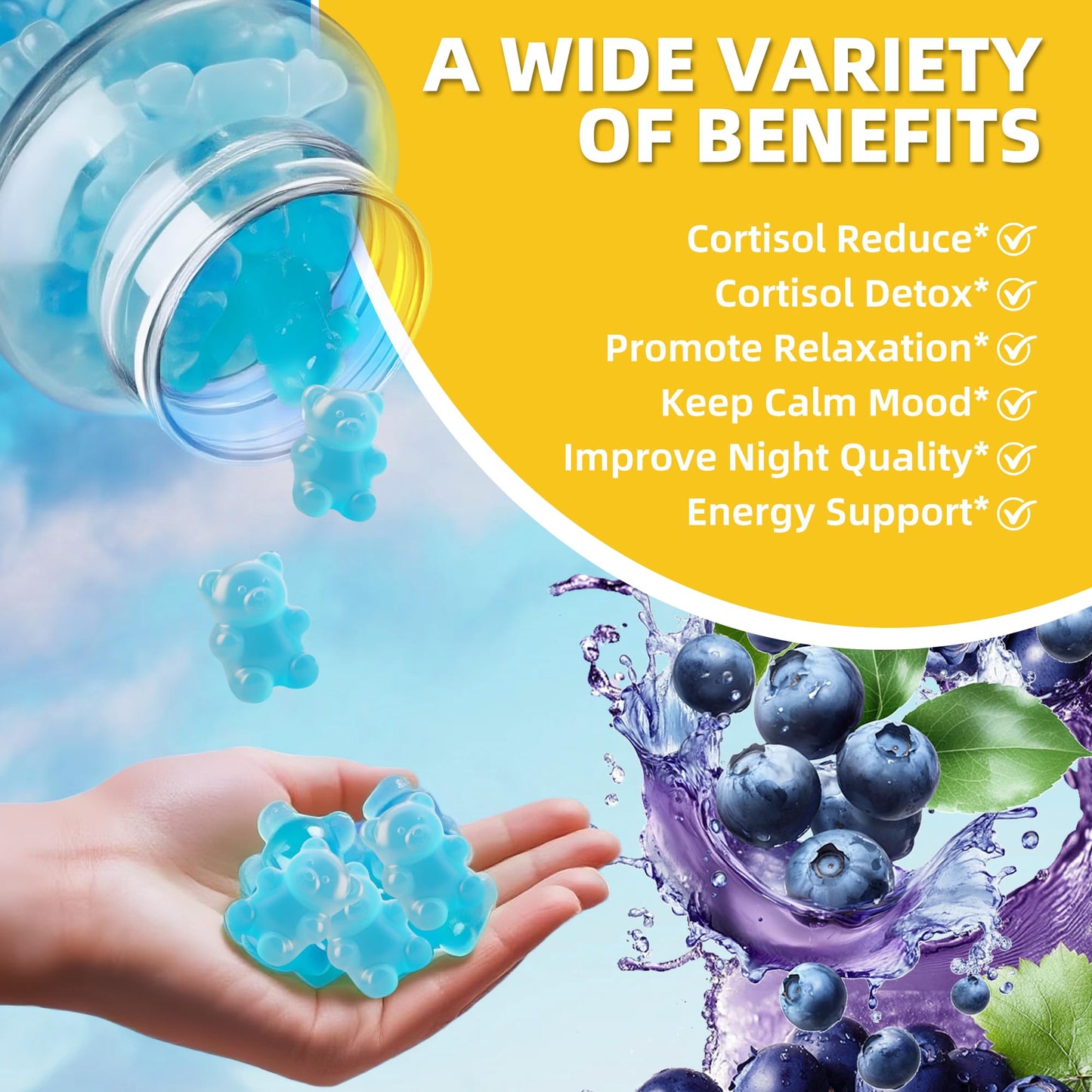 Wllbdloig Cortisol Manager Gummies, 60 Count