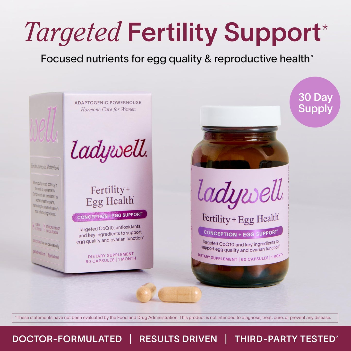 Ladywell Fertility + Egg Health Capsule, 60 Count