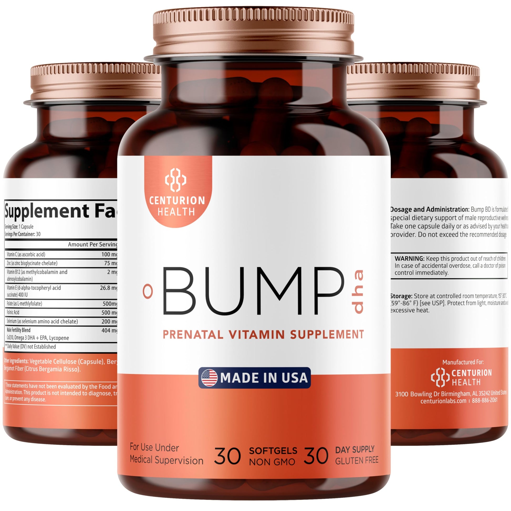 Centurion Health Premium Prenatal Vitamins Softgels 30