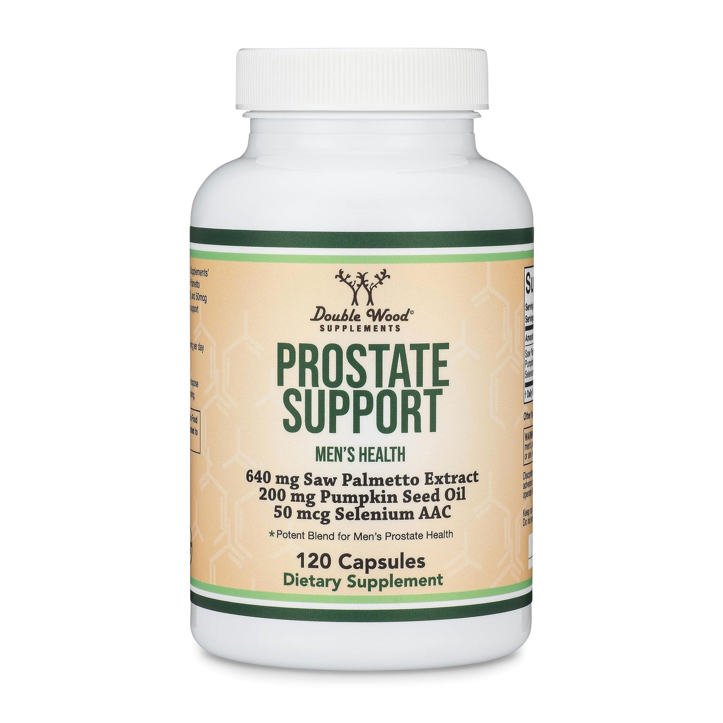 Double Wood Supplements Prostate Support Supplement for Men's Health Capsule 120 Count