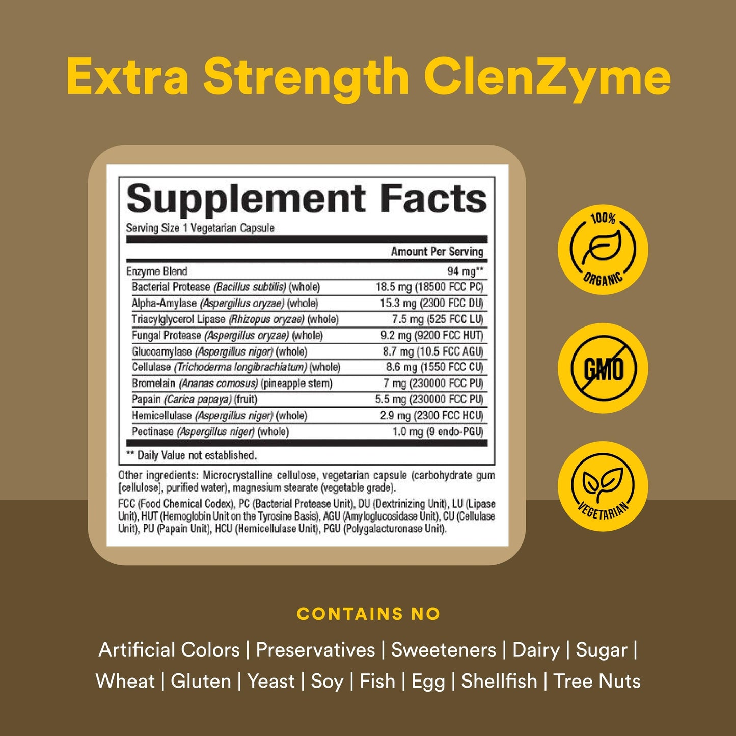 Natural Factors ClenZyme Extra Strength Yeast Balance Formula 90 Capsules