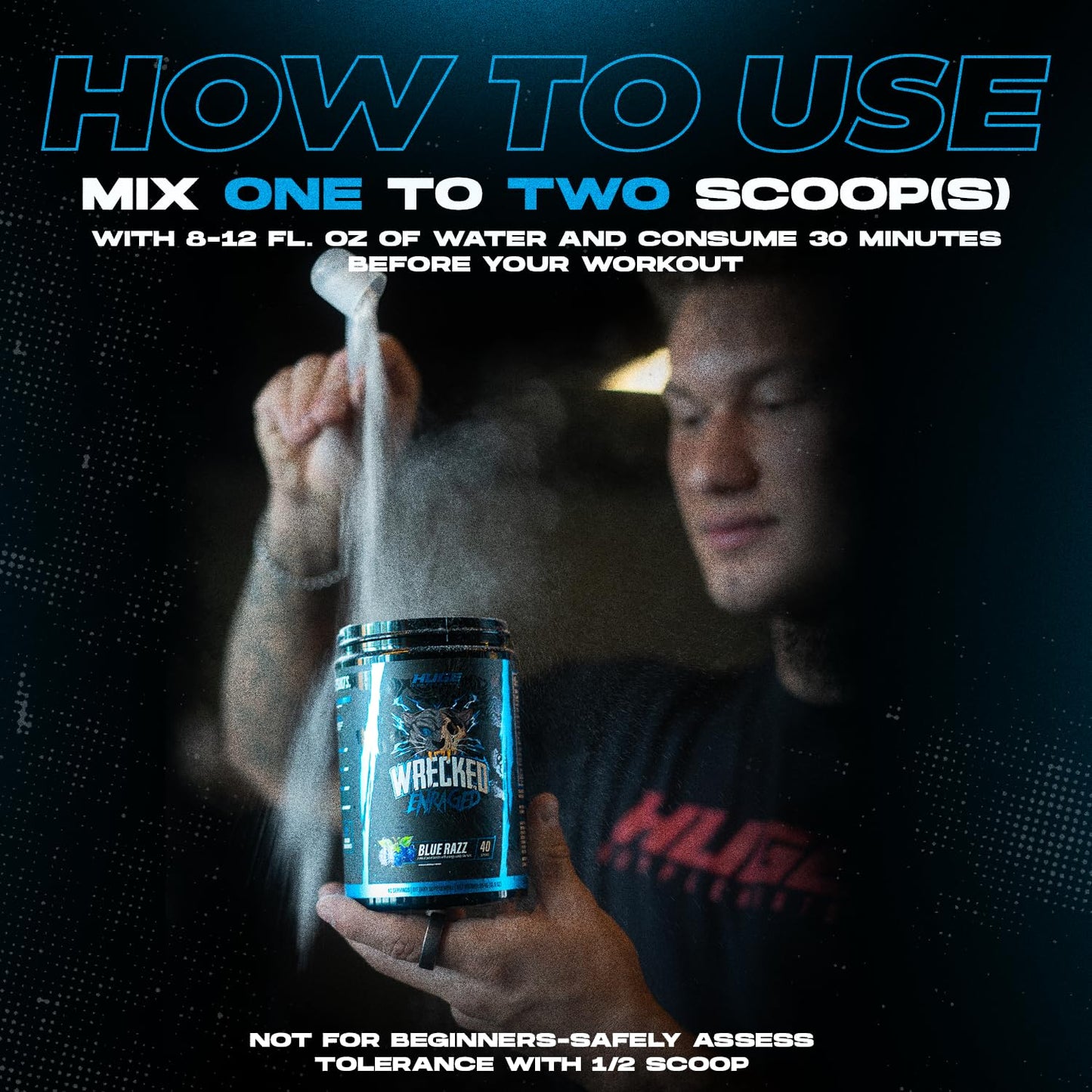 Huge Supplements Wrecked Enraged High Stim Pre Workout Powder 12