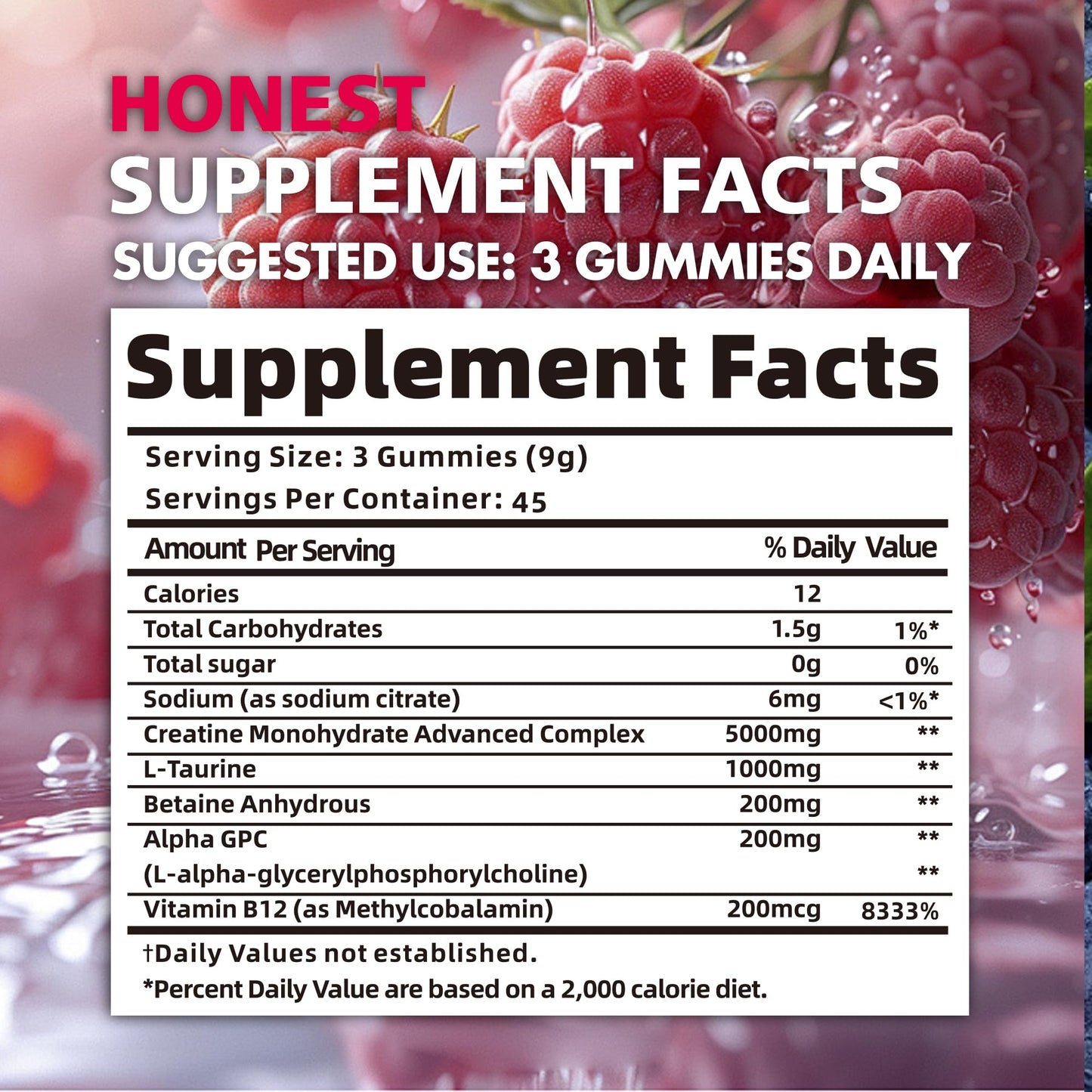 BEAST BITES Nutrition Creatine Monohydrate Gummies, 135 Count