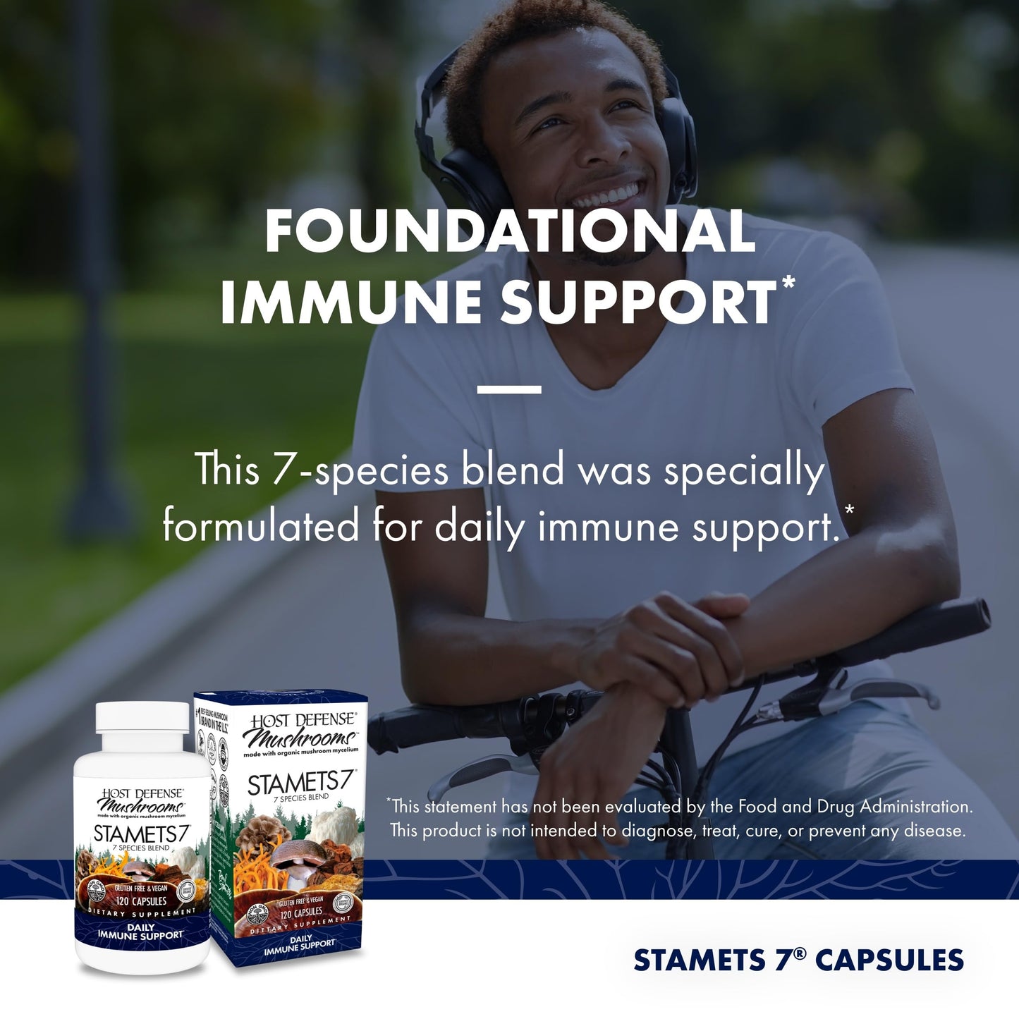 Host Defense Stamets 7 & Turkey Tail Capsules Bundle, 150 Count