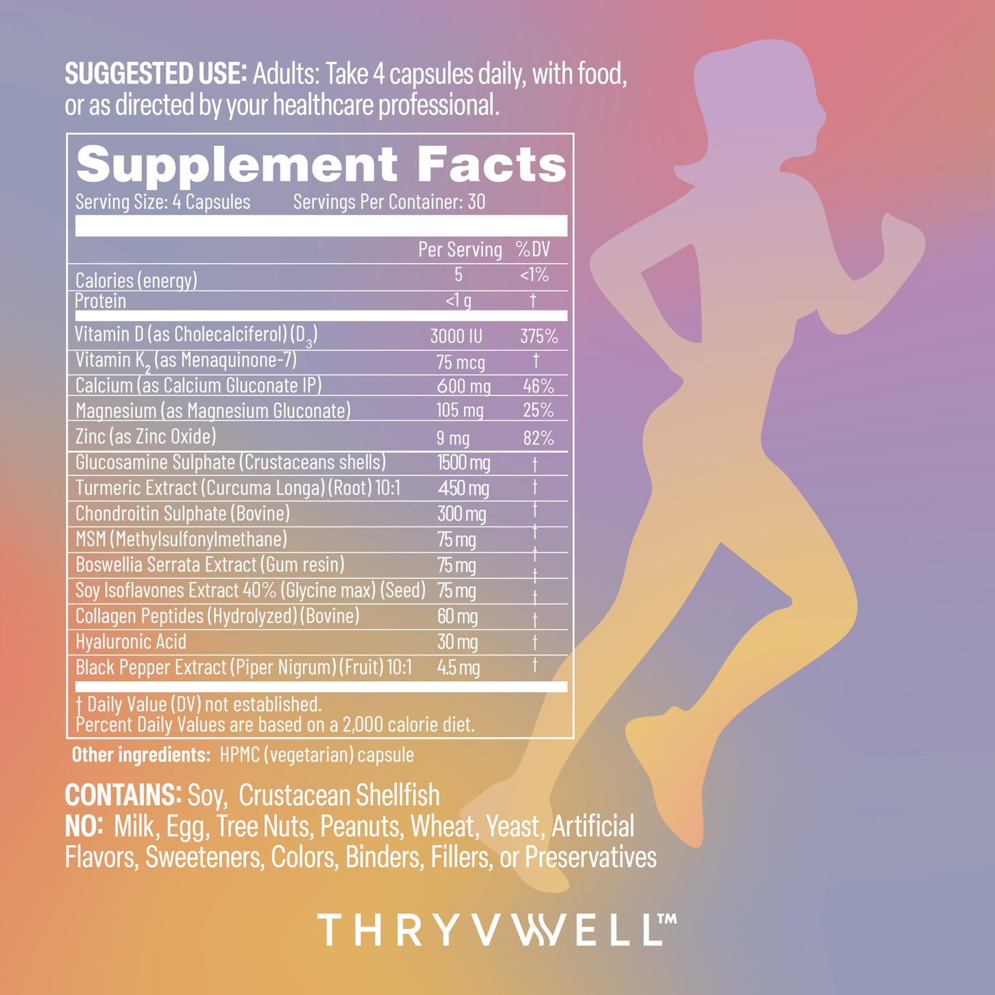 ThryvWell Joint Supplements for Women 120 Capsules
