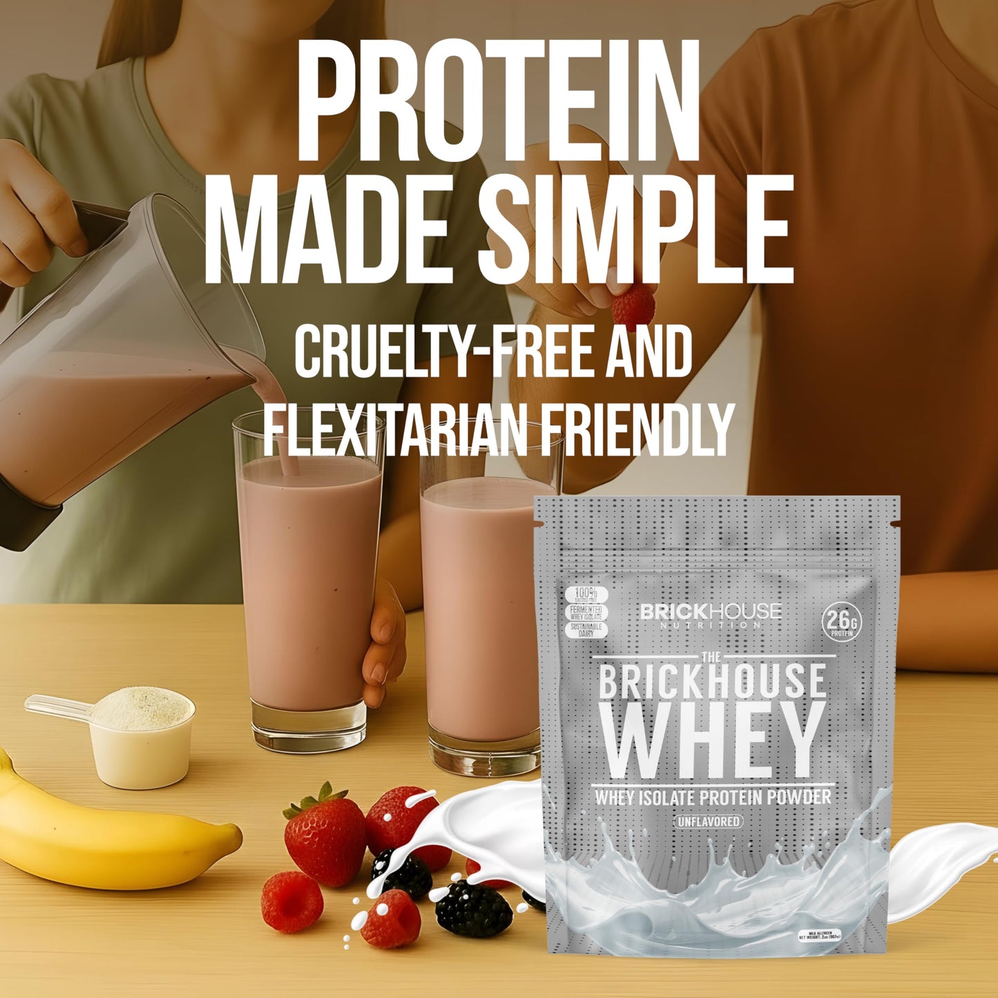 BRICKHOUSE NUTRITION Whey Protein Isolate Powder 34