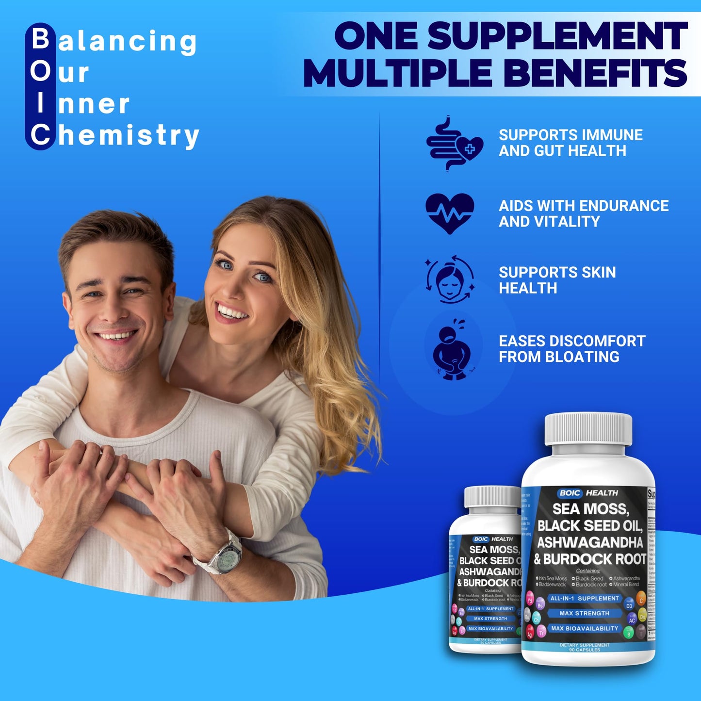 BOIC Sea Moss Capsules, 90 Count