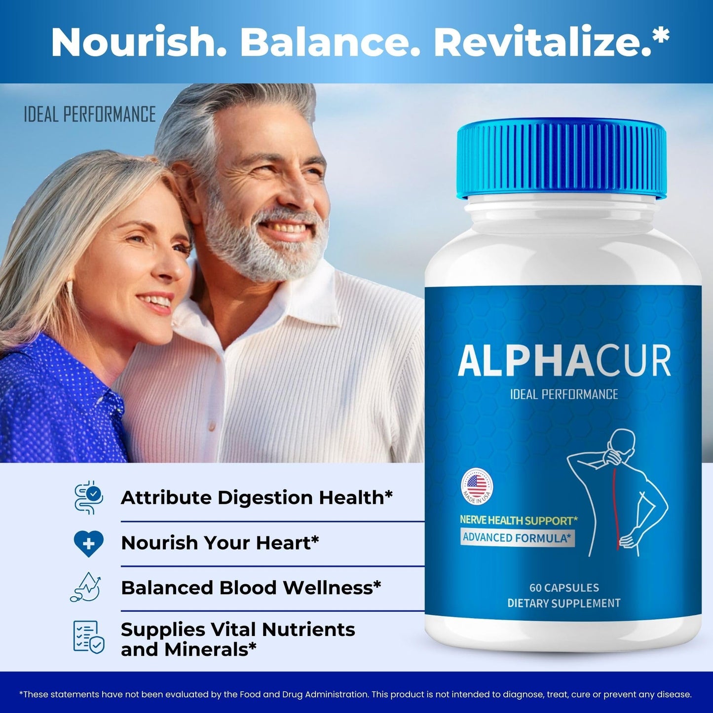 IDEAL PERFORMANCE AlphaCur for Neuropathy Advanced Formula Capsules 180 Capsules