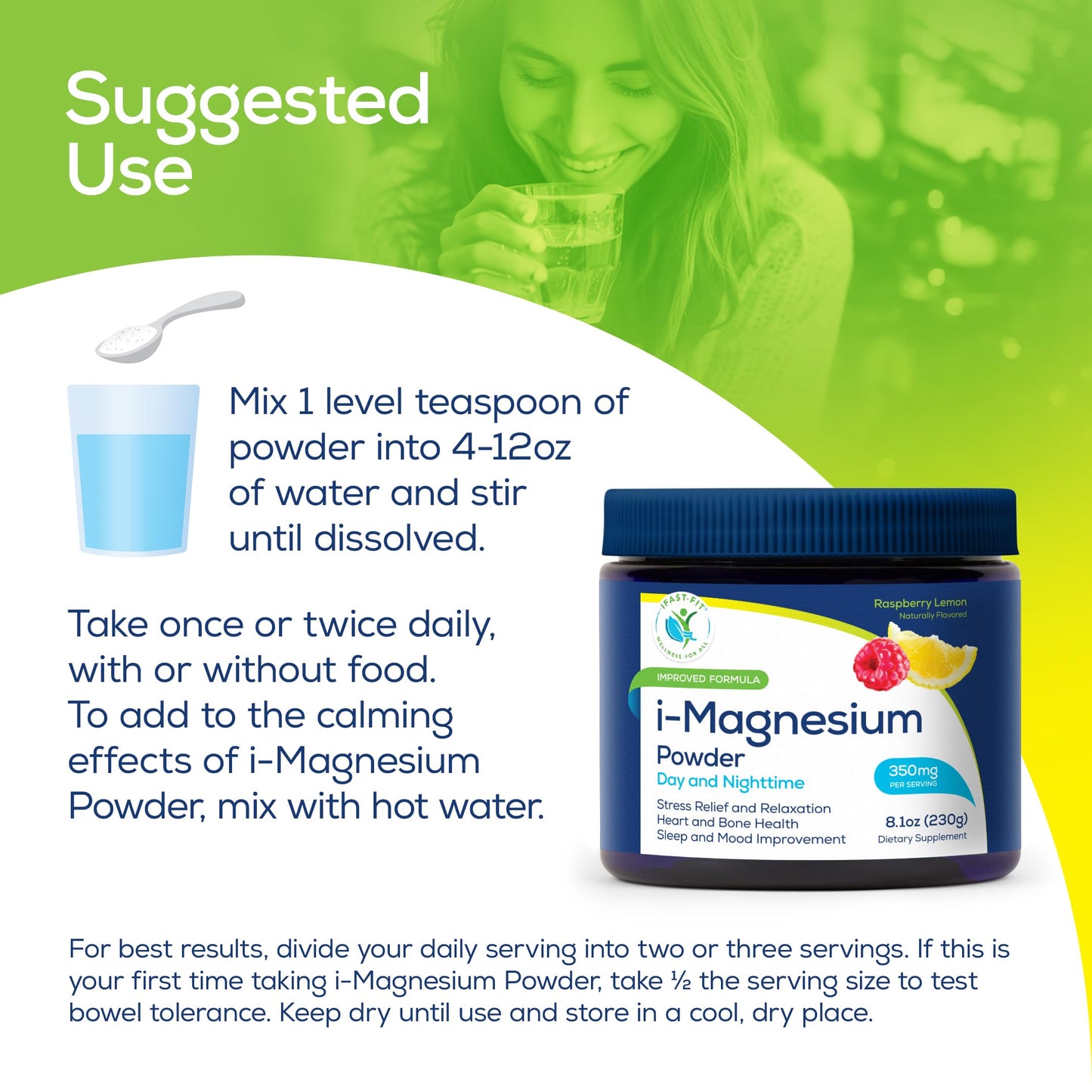 Ifastfit Wellness for All i-Magnesium Powder 8.4 Ounce
