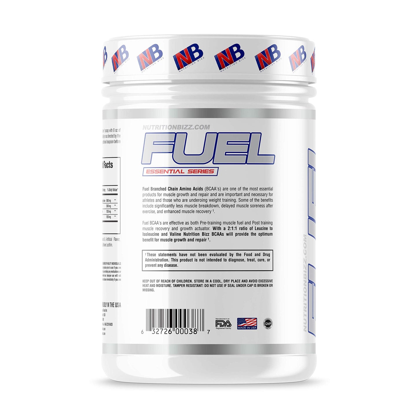 NutritionBizz BCAA Powder 8.46 oz