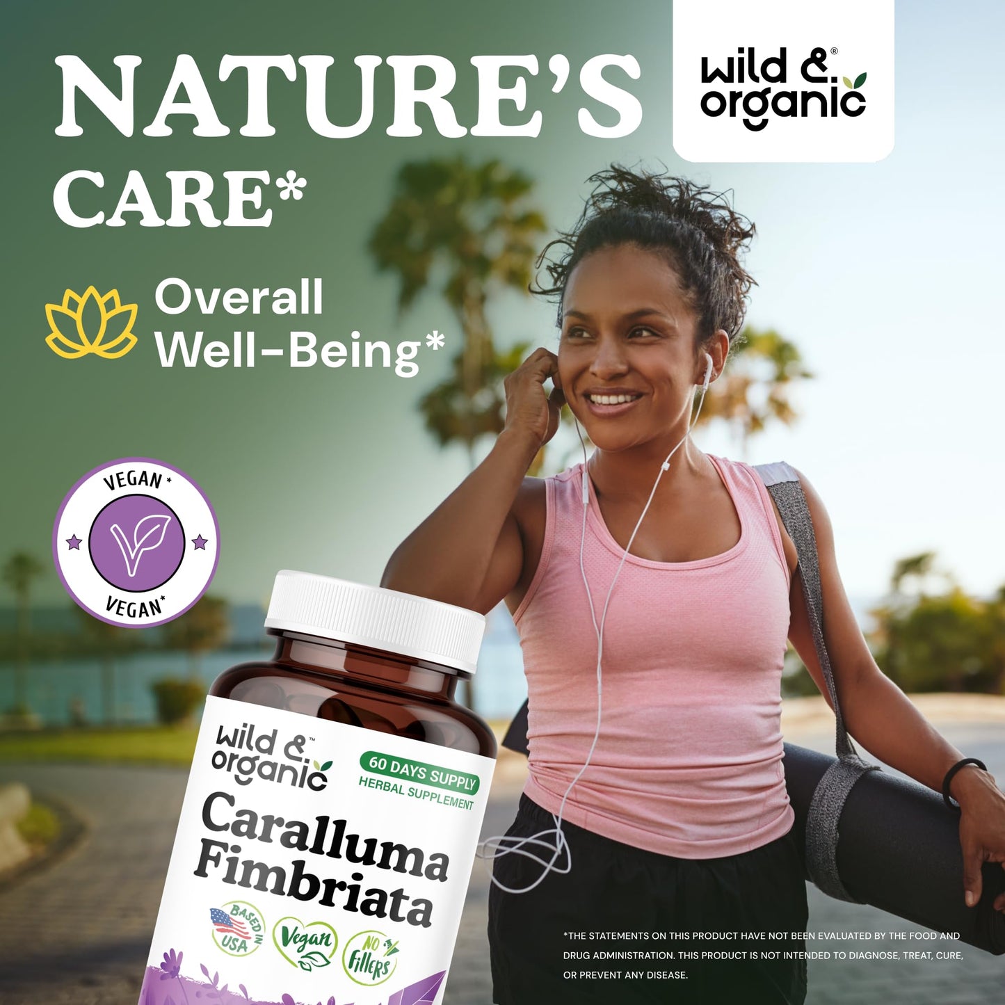 Wild & Organic Caralluma Capsules 1000 mg, 120 Count
