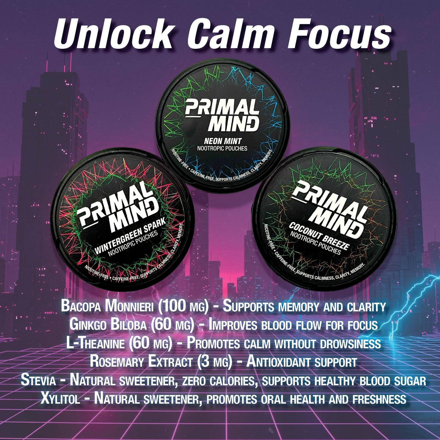 Primal Prelude Primal Mind Neon Mint Tablet 100 Tablets