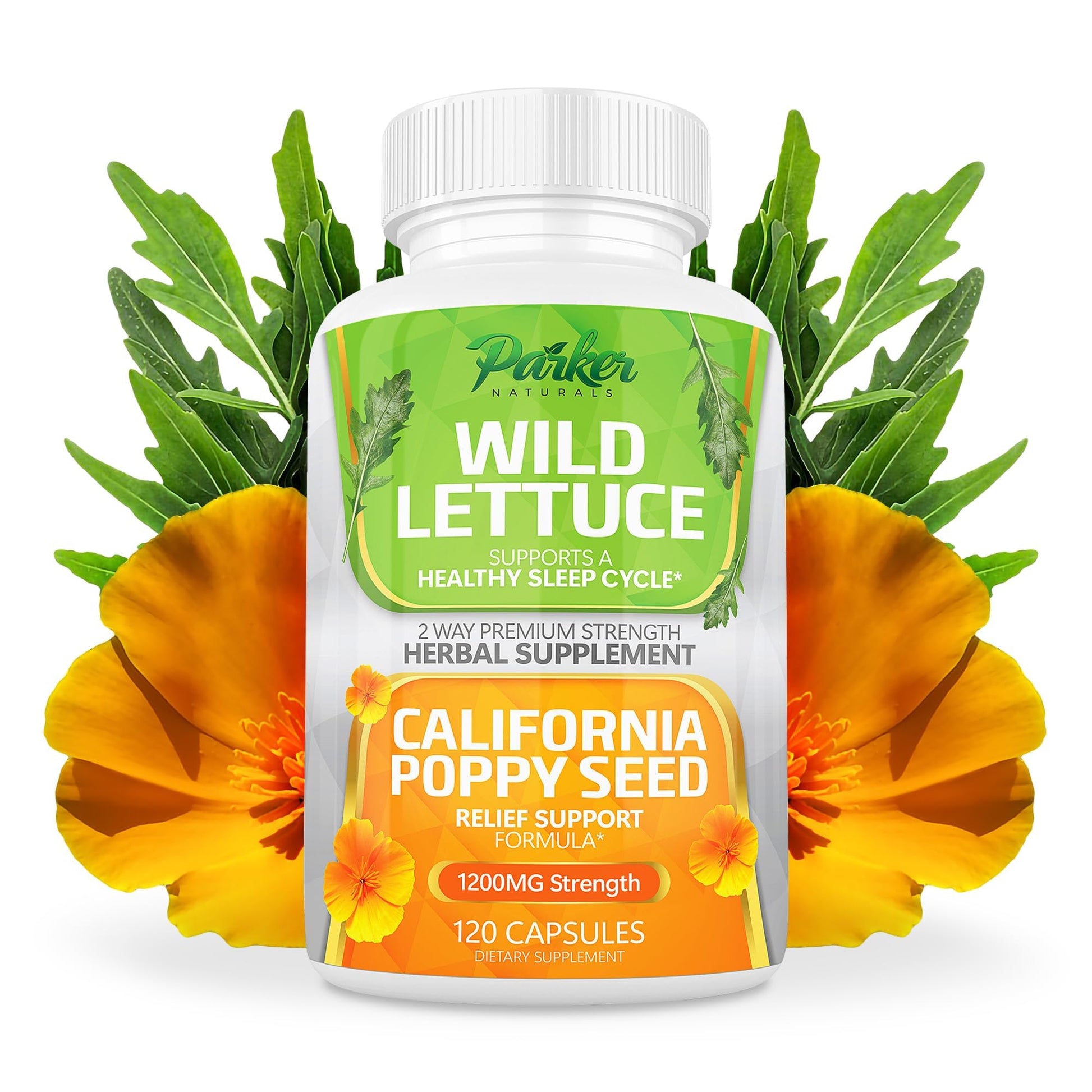 Parker Naturals Wild Lettuce Extract & California Poppy Seed Caplets, 120